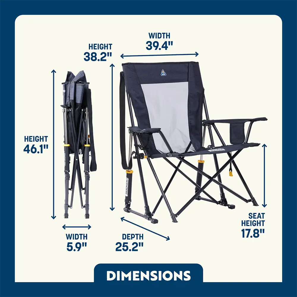 Luxury Camp Comfort Pro Rocker XL - Choice 107 - RoadTrip Rocker Smooth Motion Camp Chair Detail