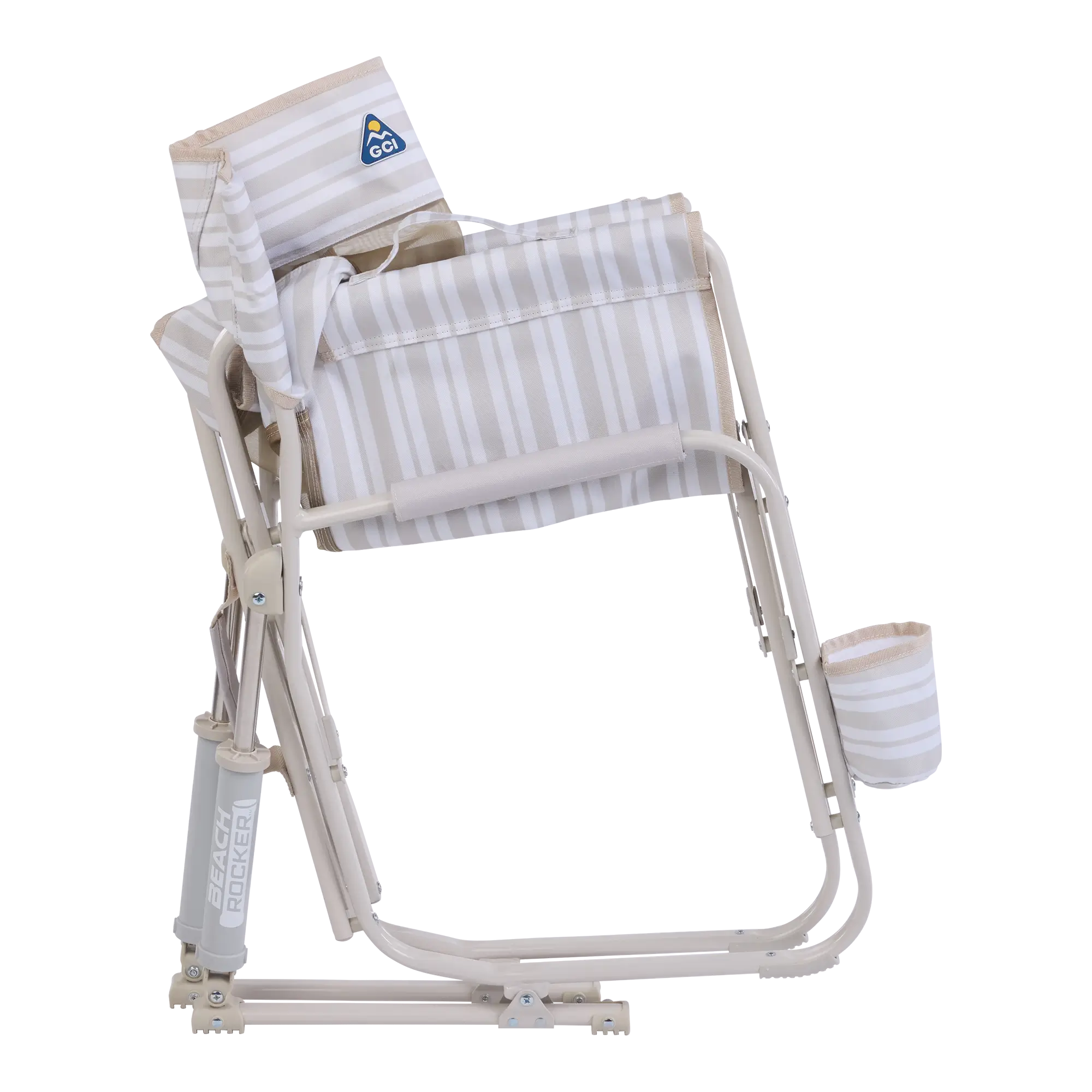 Premium All-Weather Beach Rocker - Choice 712 - Heavy-Duty Kickback Rocker with Beverage Holder Detail