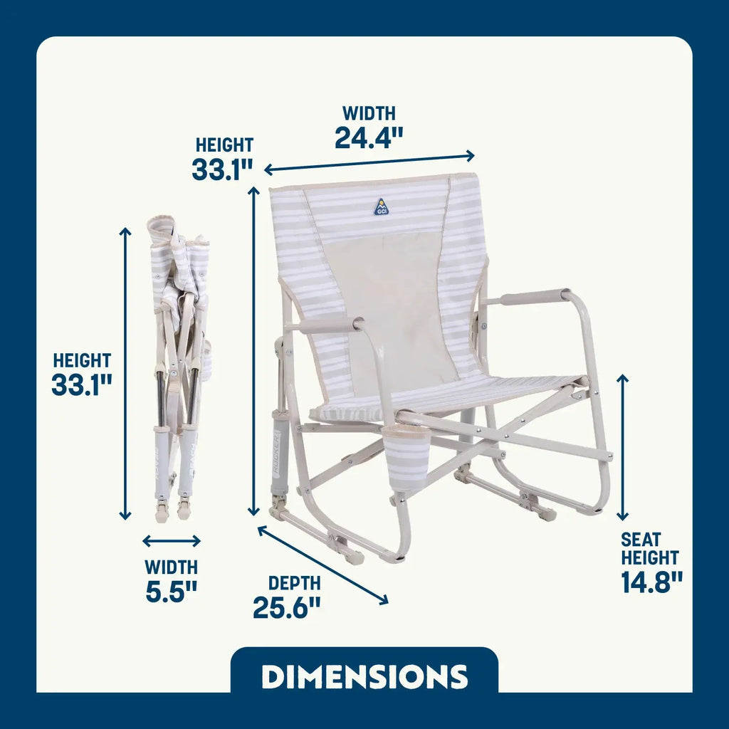 Premium All-Weather Beach Rocker - Choice 712 - Heavy-Duty Kickback Rocker with Beverage Holder Detail