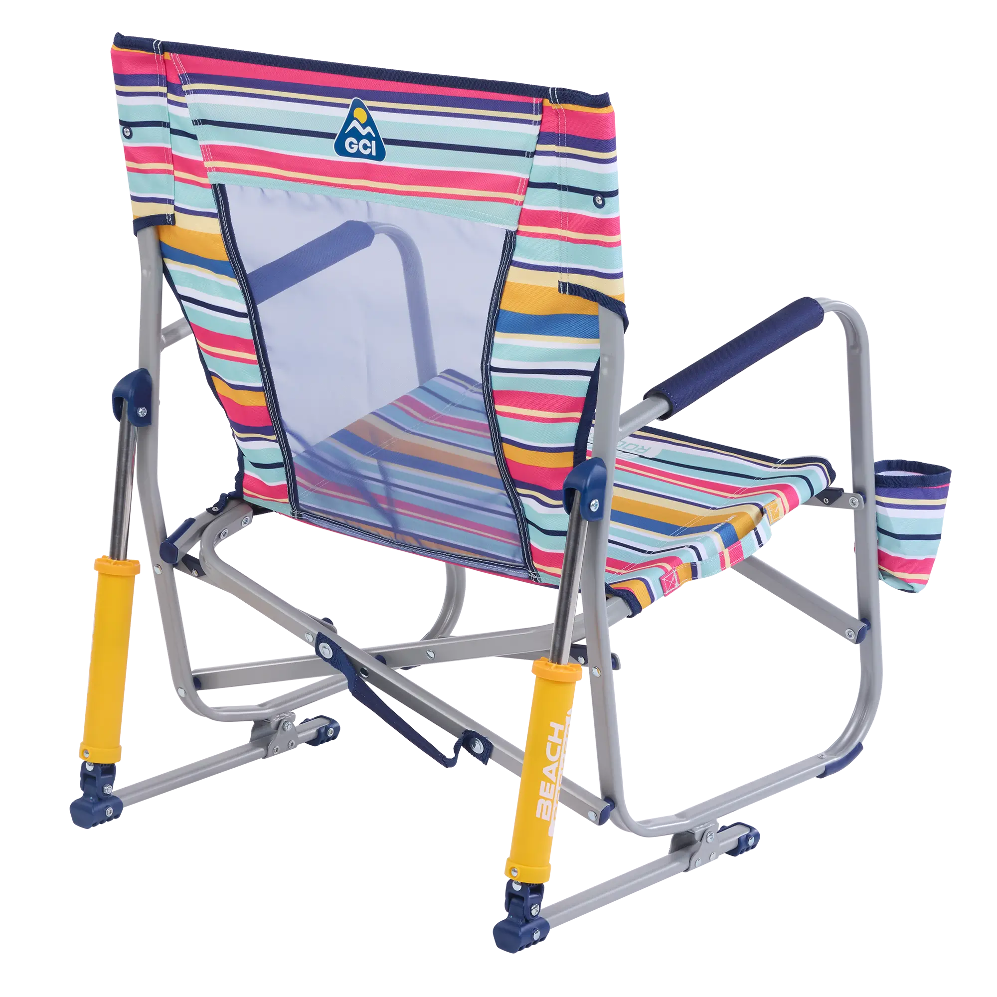 Premium All-Weather Beach Rocker - Choice 712 - Heavy-Duty Kickback Rocker with Beverage Holder Detail