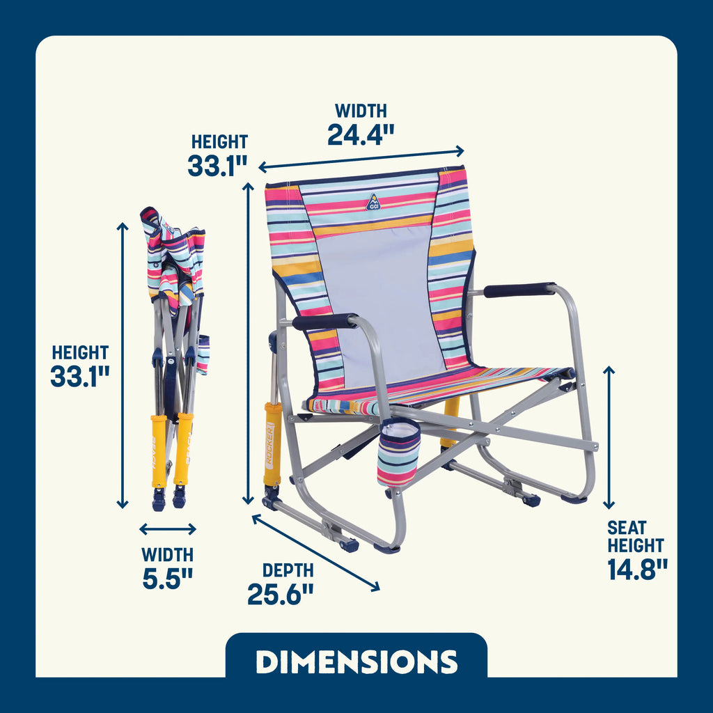Premium All-Weather Beach Rocker - Choice 712 - Heavy-Duty Kickback Rocker with Beverage Holder Detail