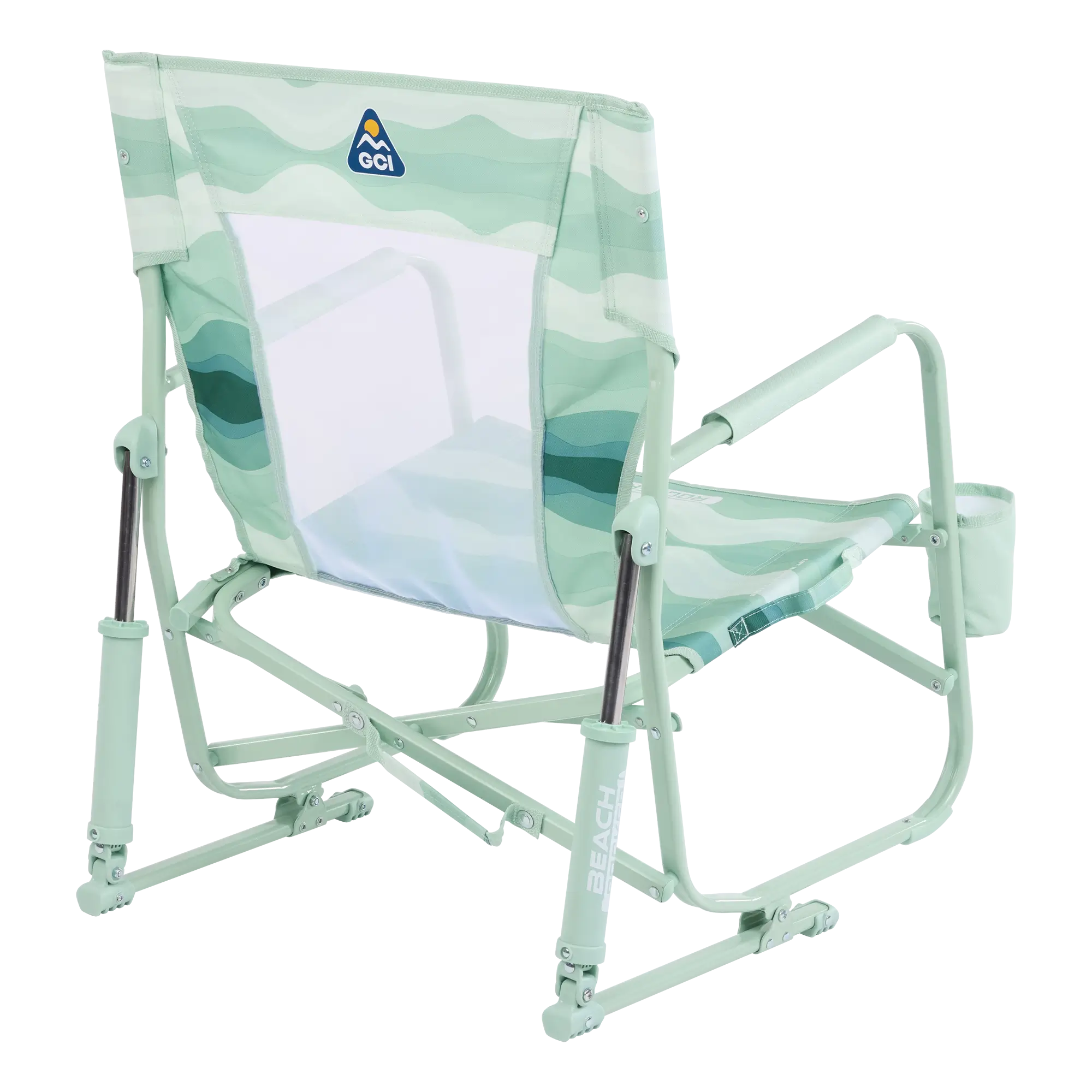 Premium All-Weather Beach Rocker - Choice 712 - Heavy-Duty Kickback Rocker with Beverage Holder Detail