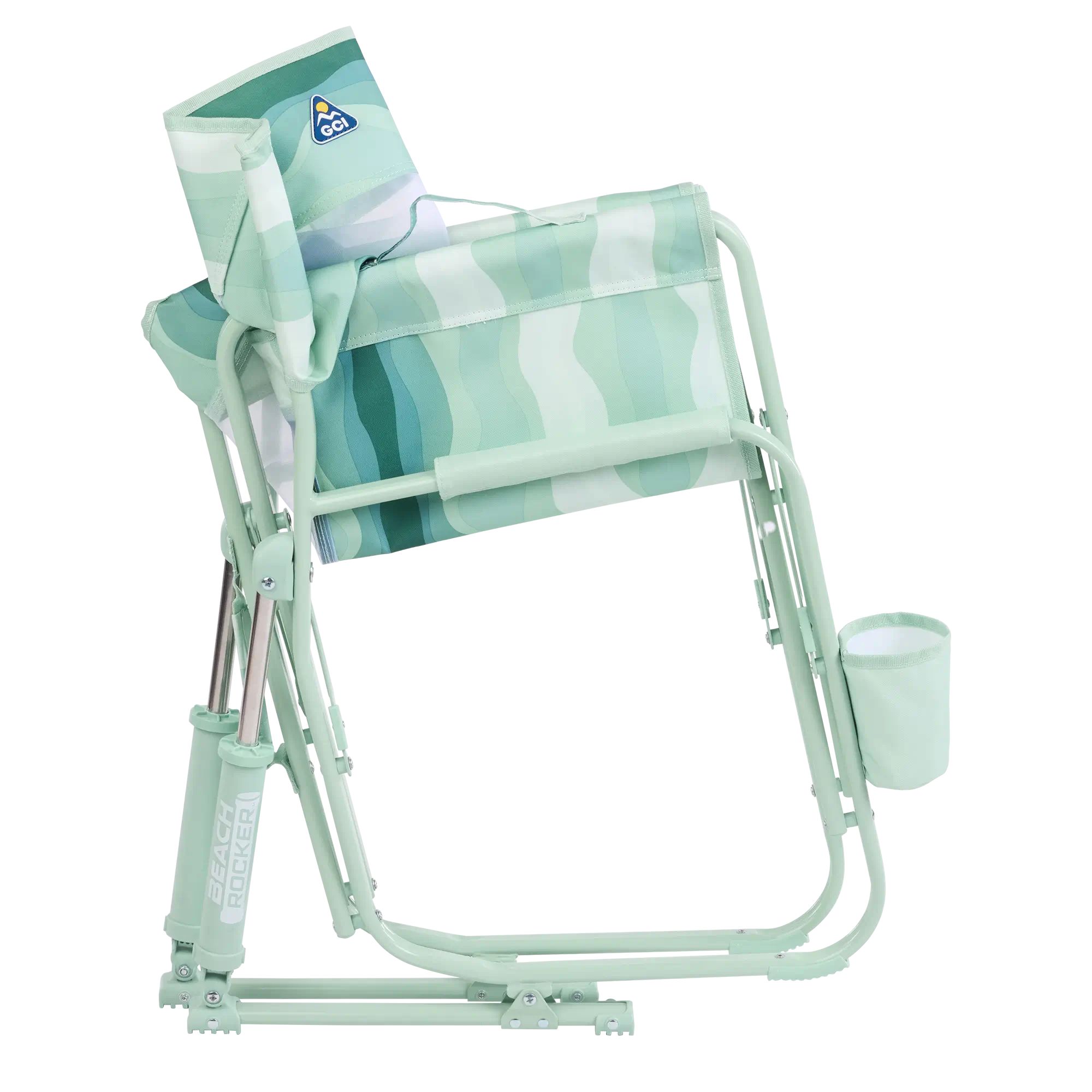 Premium All-Weather Beach Rocker - Choice 712 - Heavy-Duty Kickback Rocker with Beverage Holder Detail