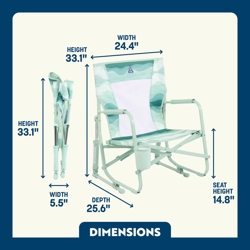 Premium All-Weather Beach Rocker - Choice 712 - Heavy-Duty Kickback Rocker with Beverage Holder Detail
