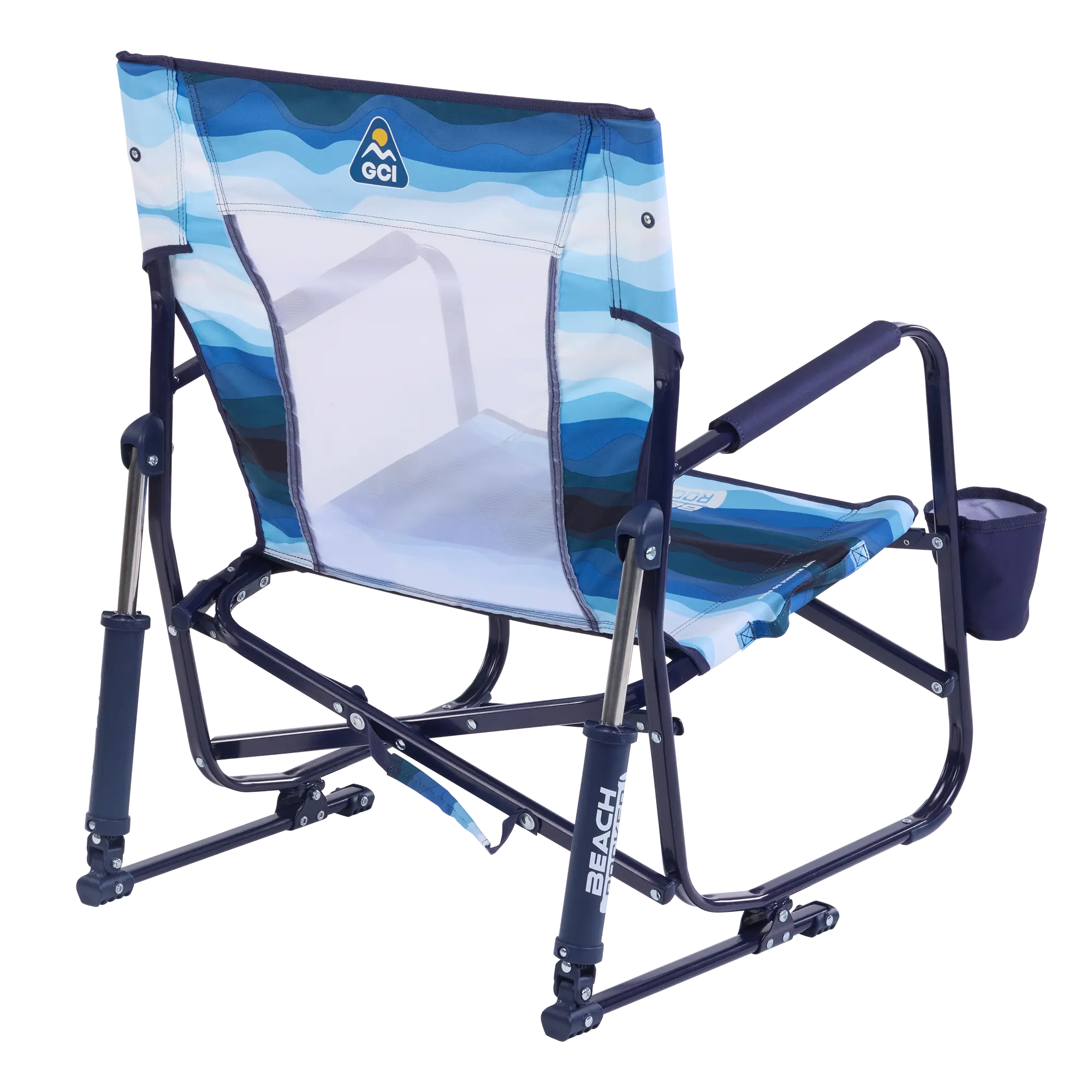Premium All-Weather Beach Rocker - Choice 712 - Heavy-Duty Kickback Rocker with Beverage Holder Detail