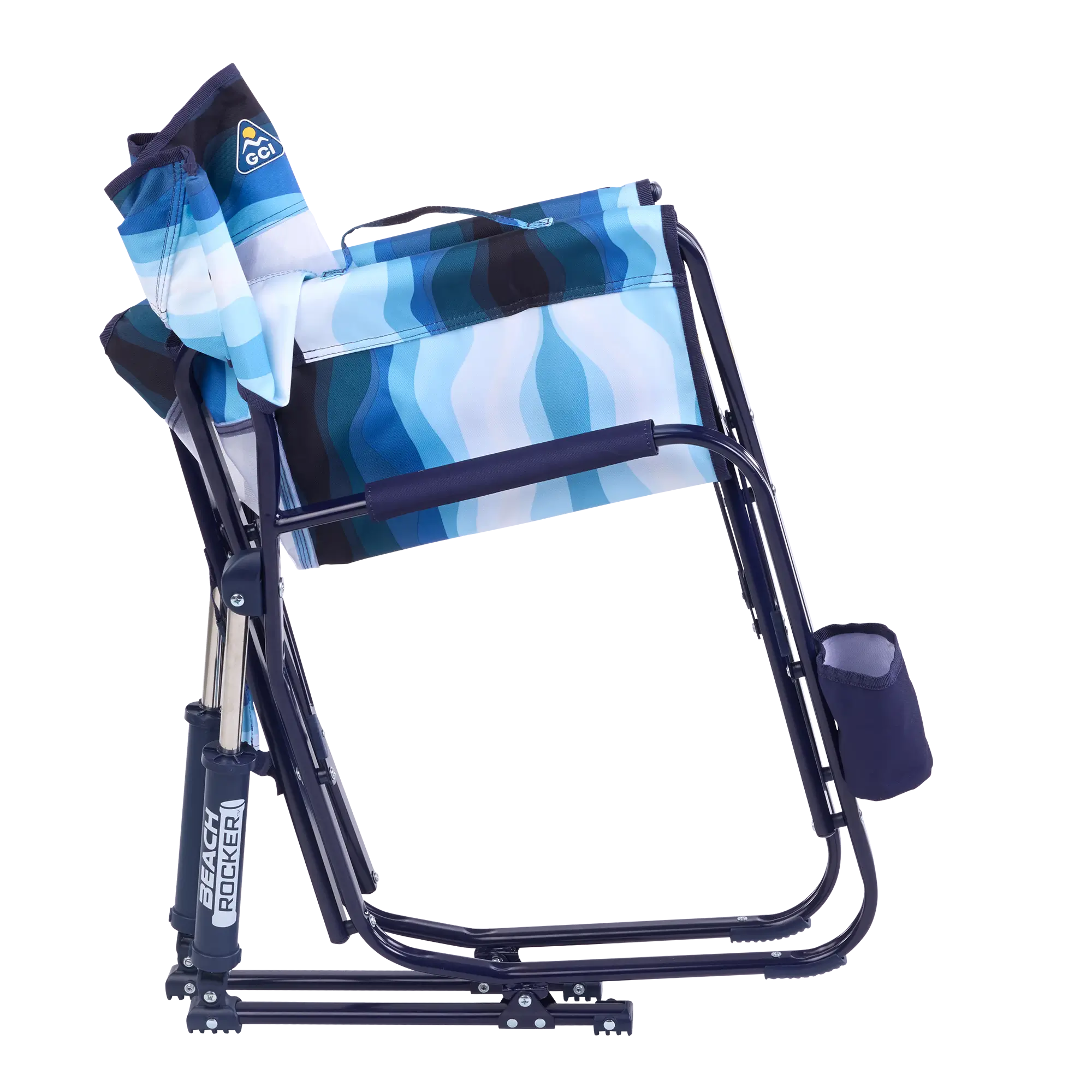 Premium All-Weather Beach Rocker - Choice 712 - Heavy-Duty Kickback Rocker with Beverage Holder Detail