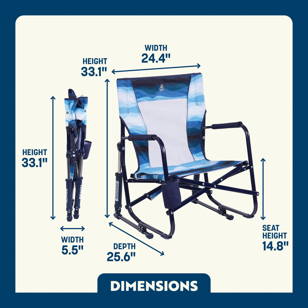 Premium All-Weather Beach Rocker - Choice 712 - Heavy-Duty Kickback Rocker with Beverage Holder Detail