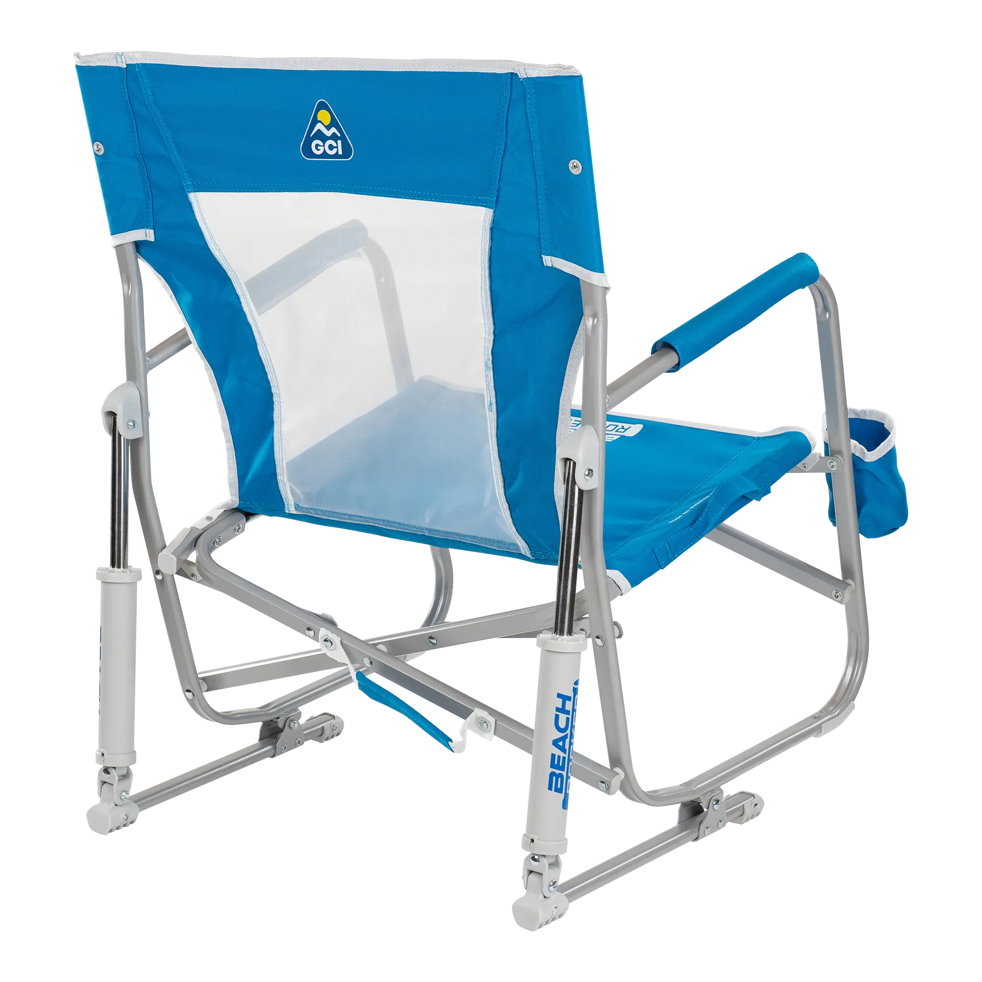 Premium All-Weather Beach Rocker - Choice 712 - Heavy-Duty Kickback Rocker with Beverage Holder Detail