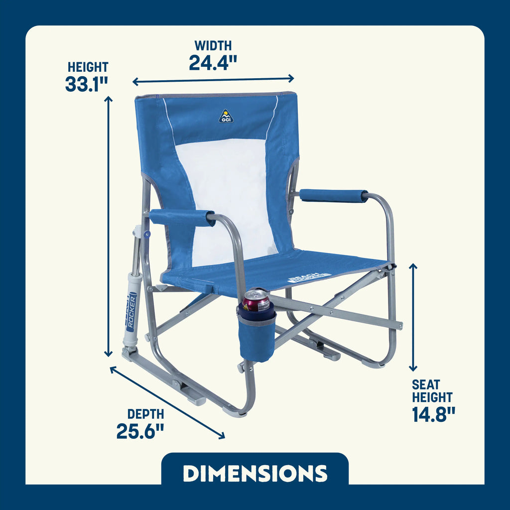 Premium All-Weather Beach Rocker - Choice 712 - Heavy-Duty Kickback Rocker with Beverage Holder Detail