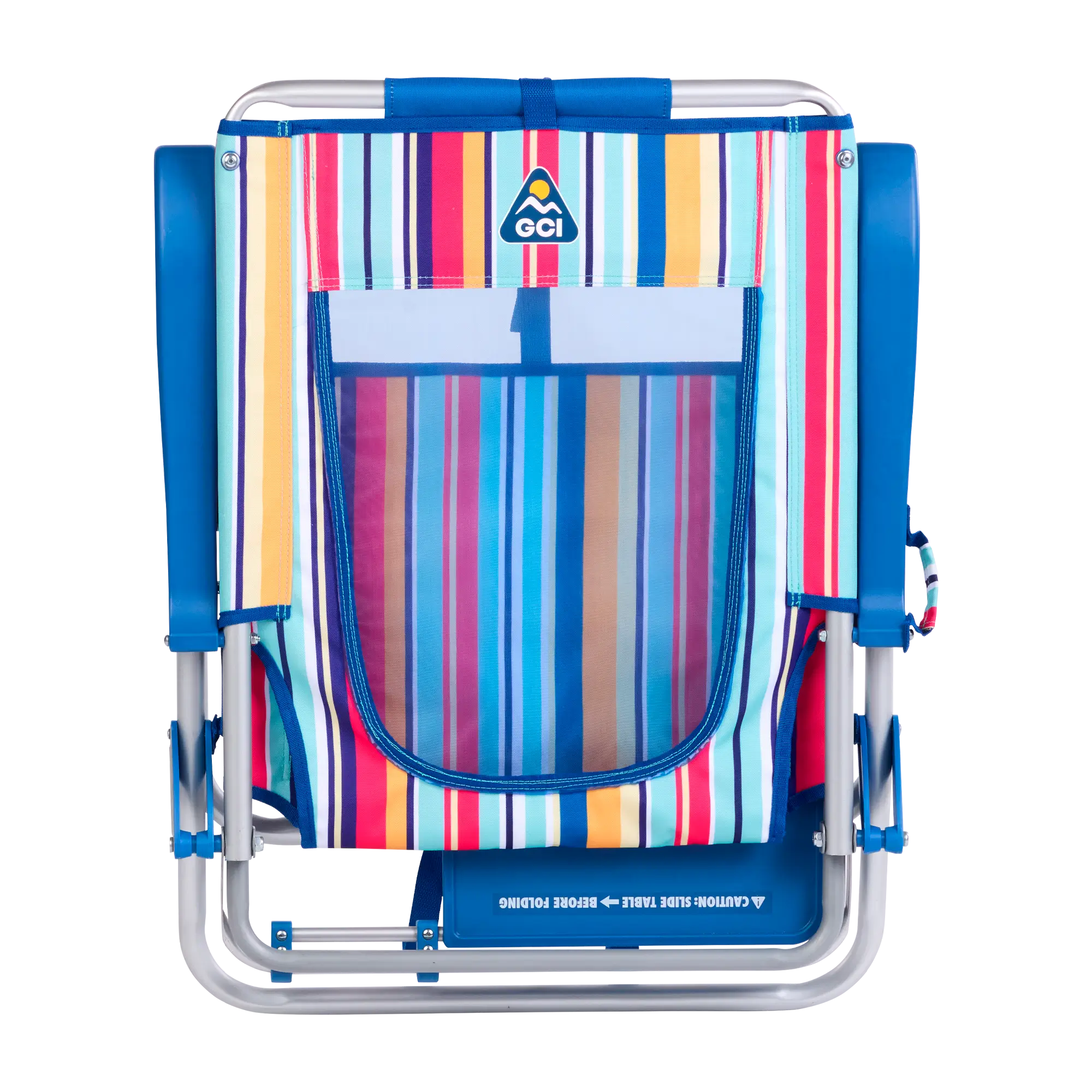 Reclining Beach Big Surf with Slide Table - Choice 334 - Portable Heavy-Duty Low Boy Chair for Ocean Side Detail