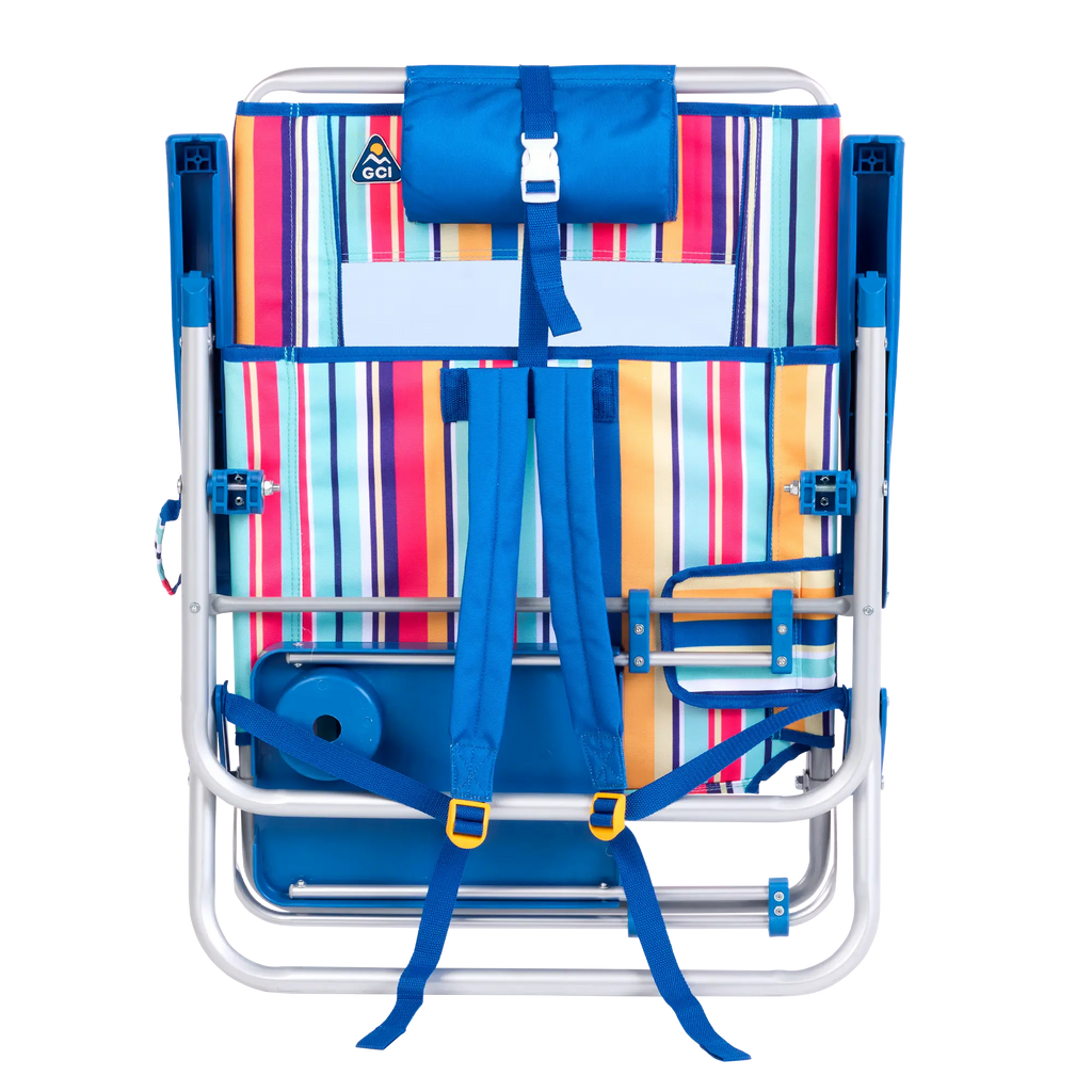 Reclining Beach Big Surf with Slide Table - Choice 334 - Portable Heavy-Duty Low Boy Chair for Ocean Side Detail