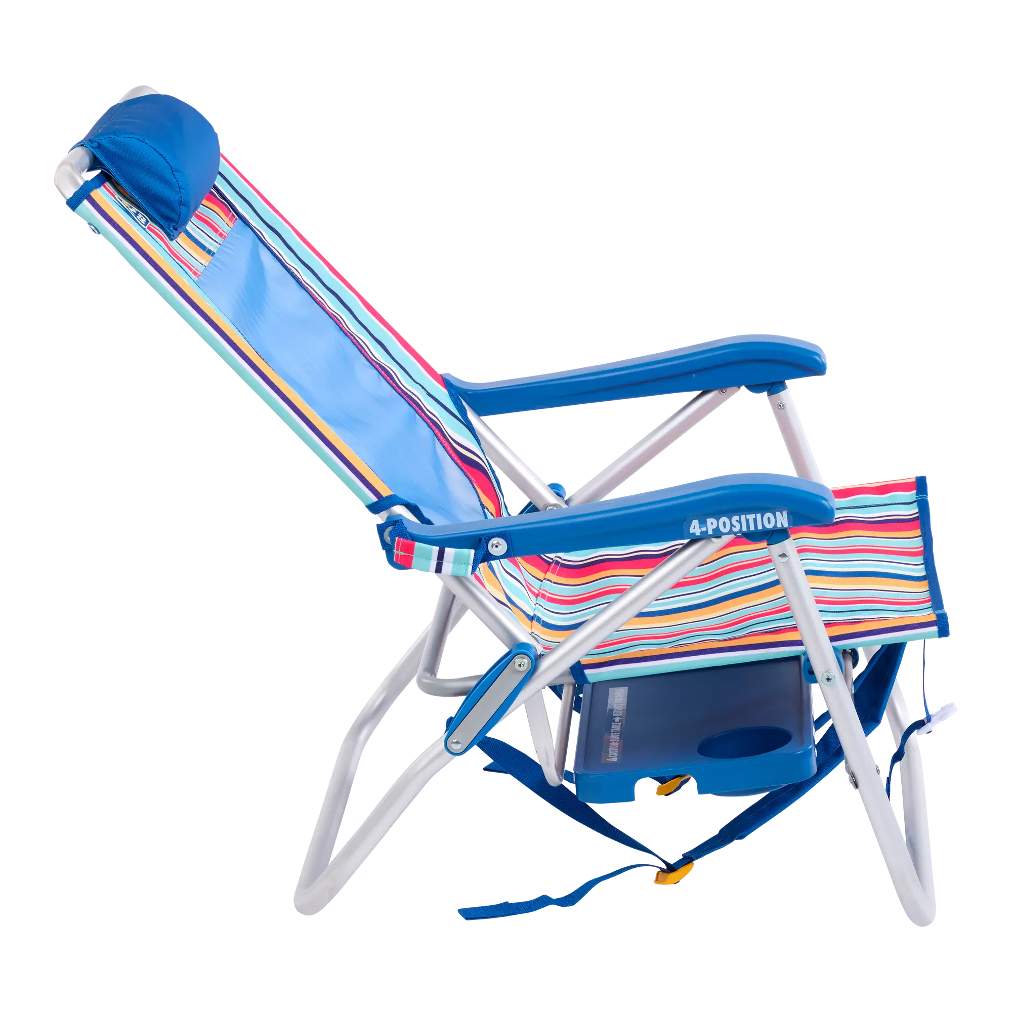 Reclining Beach Big Surf with Slide Table - Choice 334 - Portable Heavy-Duty Low Boy Chair for Ocean Side Detail