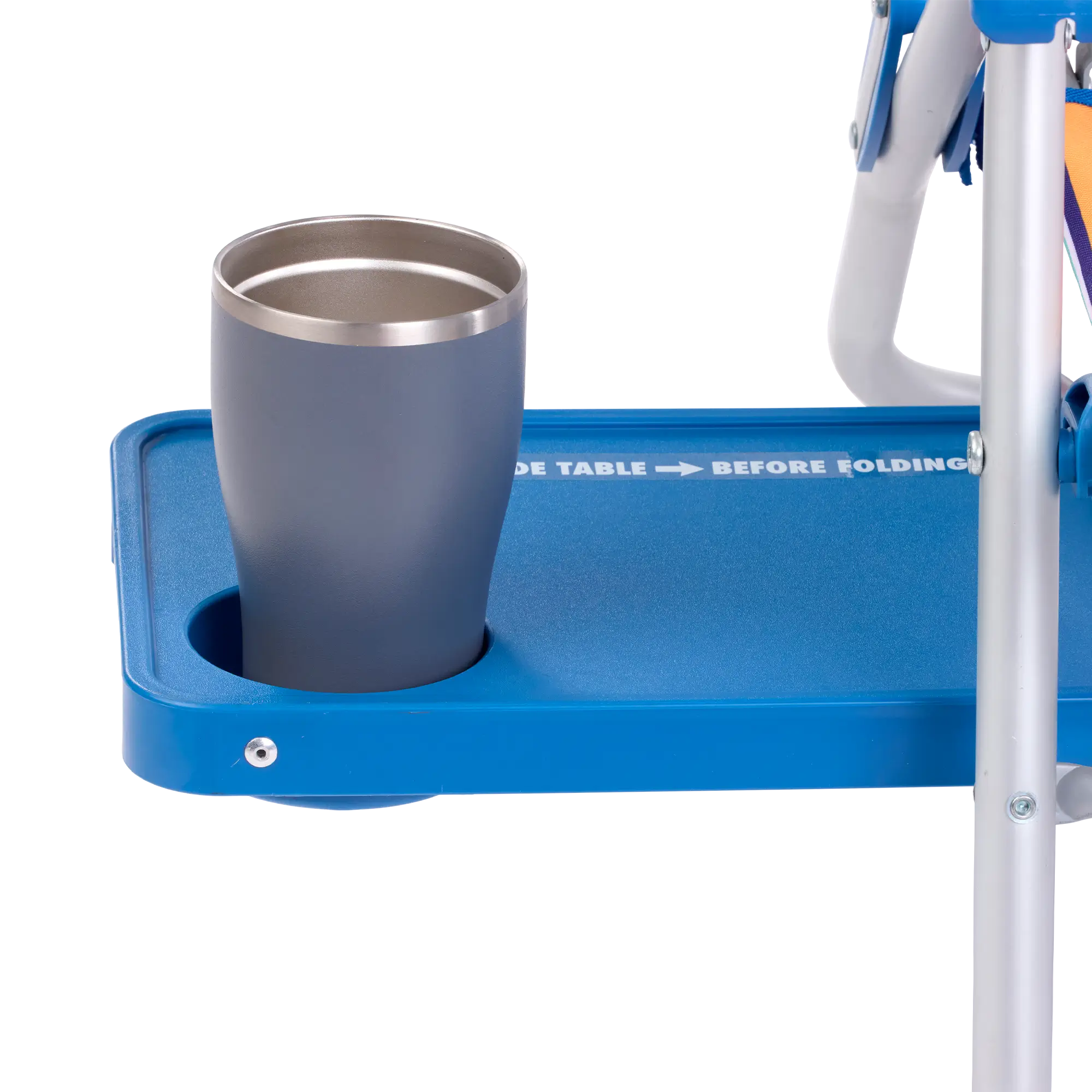 Reclining Beach Big Surf with Slide Table - Choice 334 - Portable Heavy-Duty Low Boy Chair for Ocean Side Detail