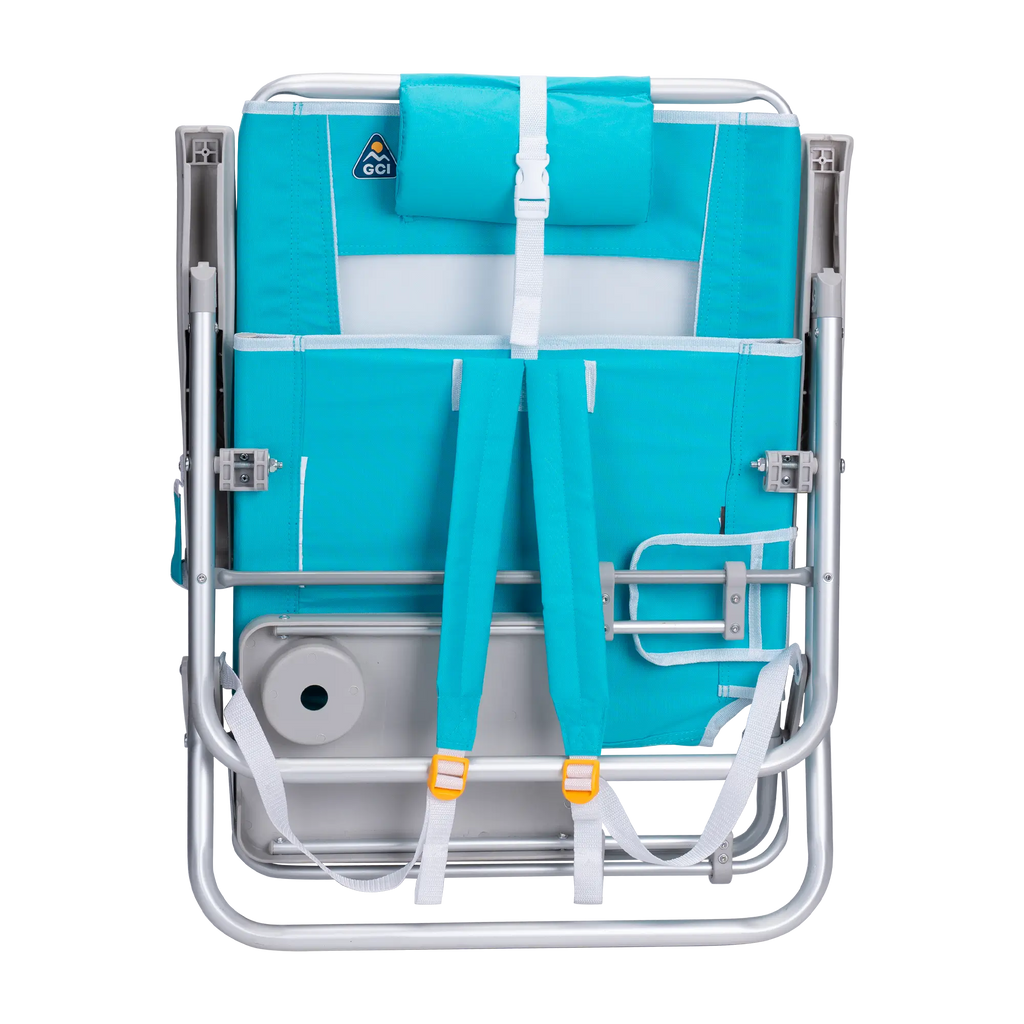 Reclining Beach Big Surf with Slide Table - Choice 334 - Portable Heavy-Duty Low Boy Chair for Ocean Side Detail