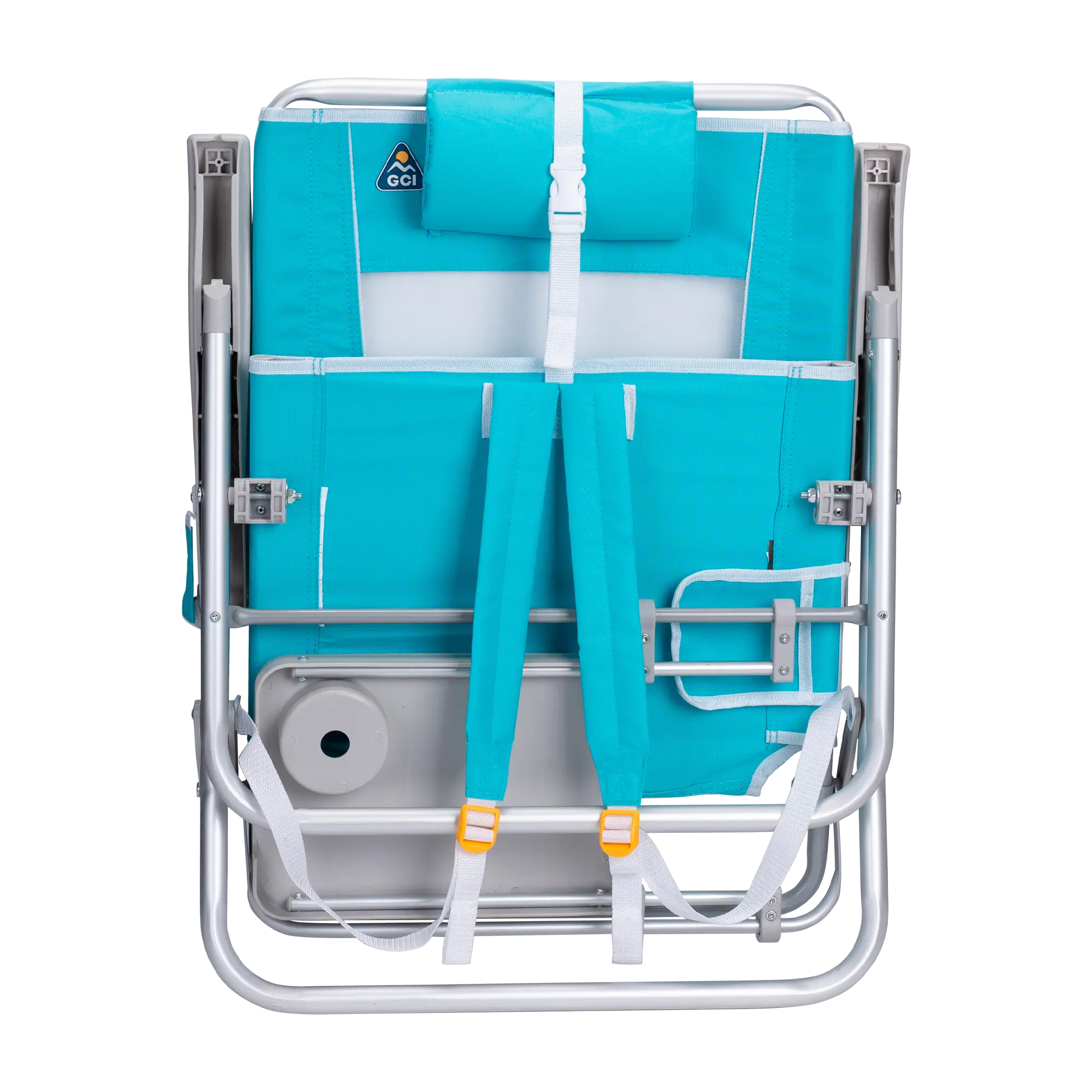 Reclining Beach Big Surf with Slide Table - Choice 334 - Portable Heavy-Duty Low Boy Chair for Ocean Side Detail