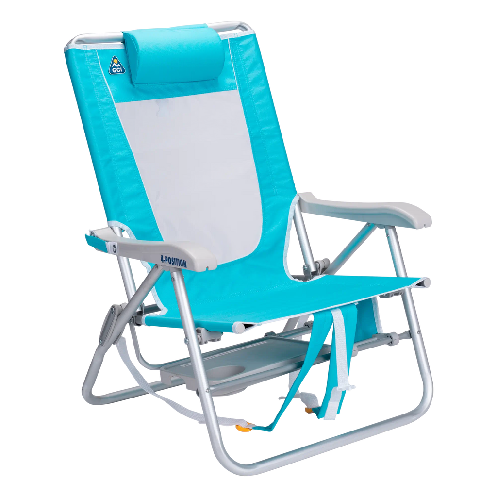 Reclining Beach Big Surf with Slide Table - Choice 334 - Portable Heavy-Duty Low Boy Chair for Ocean Side Detail
