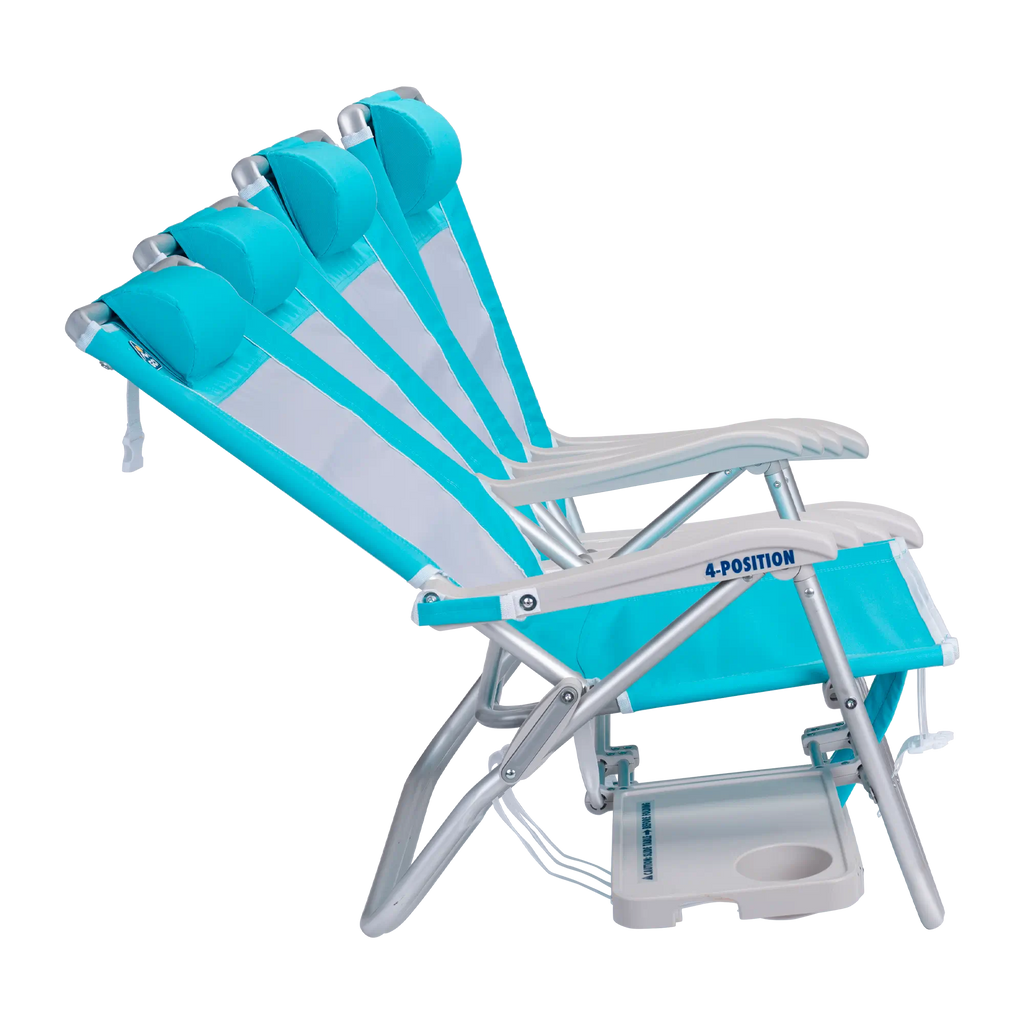 Reclining Beach Big Surf with Slide Table - Choice 334 - Portable Heavy-Duty Low Boy Chair for Ocean Side Detail