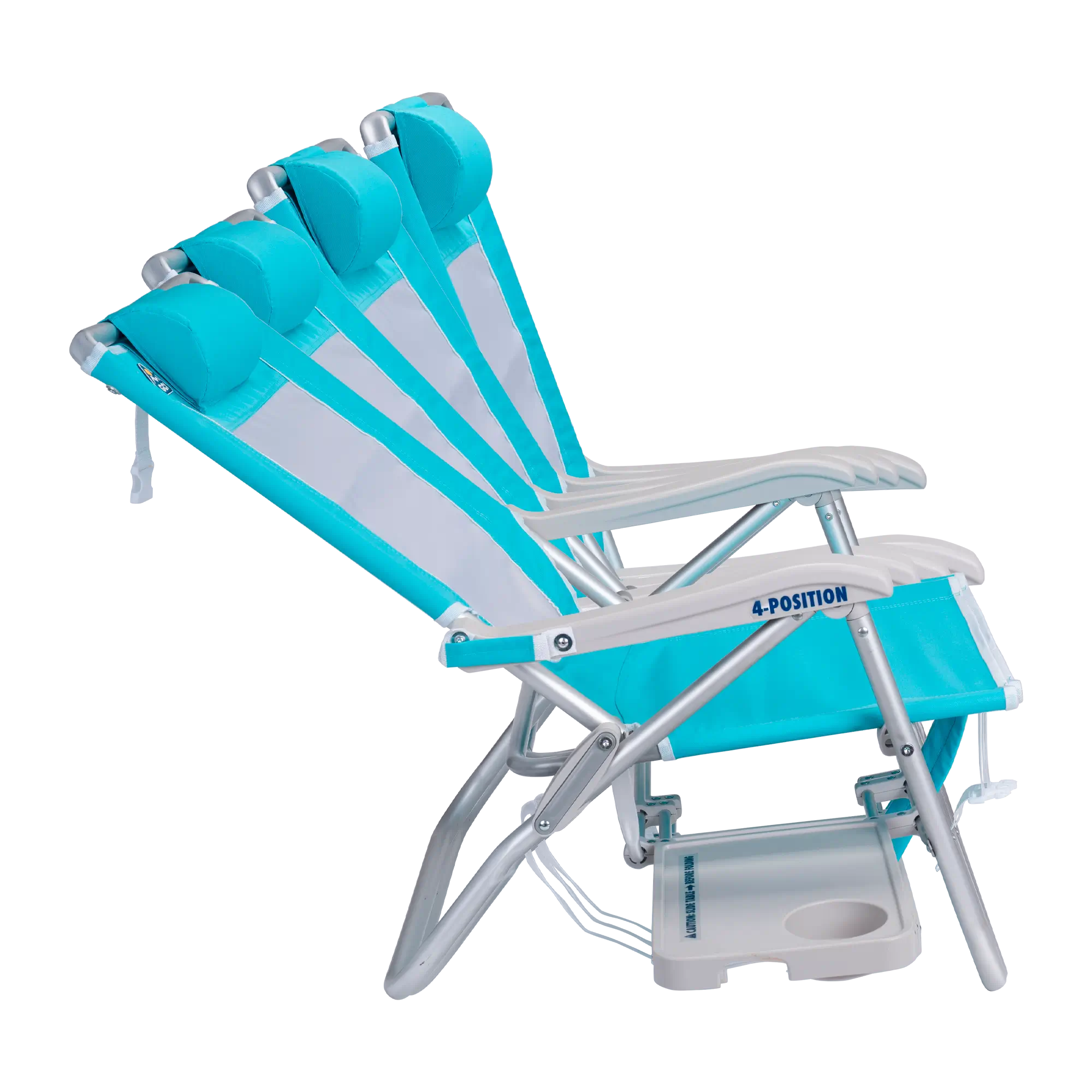 Reclining Beach Big Surf with Slide Table - Choice 334 - Portable Heavy-Duty Low Boy Chair for Ocean Side Detail