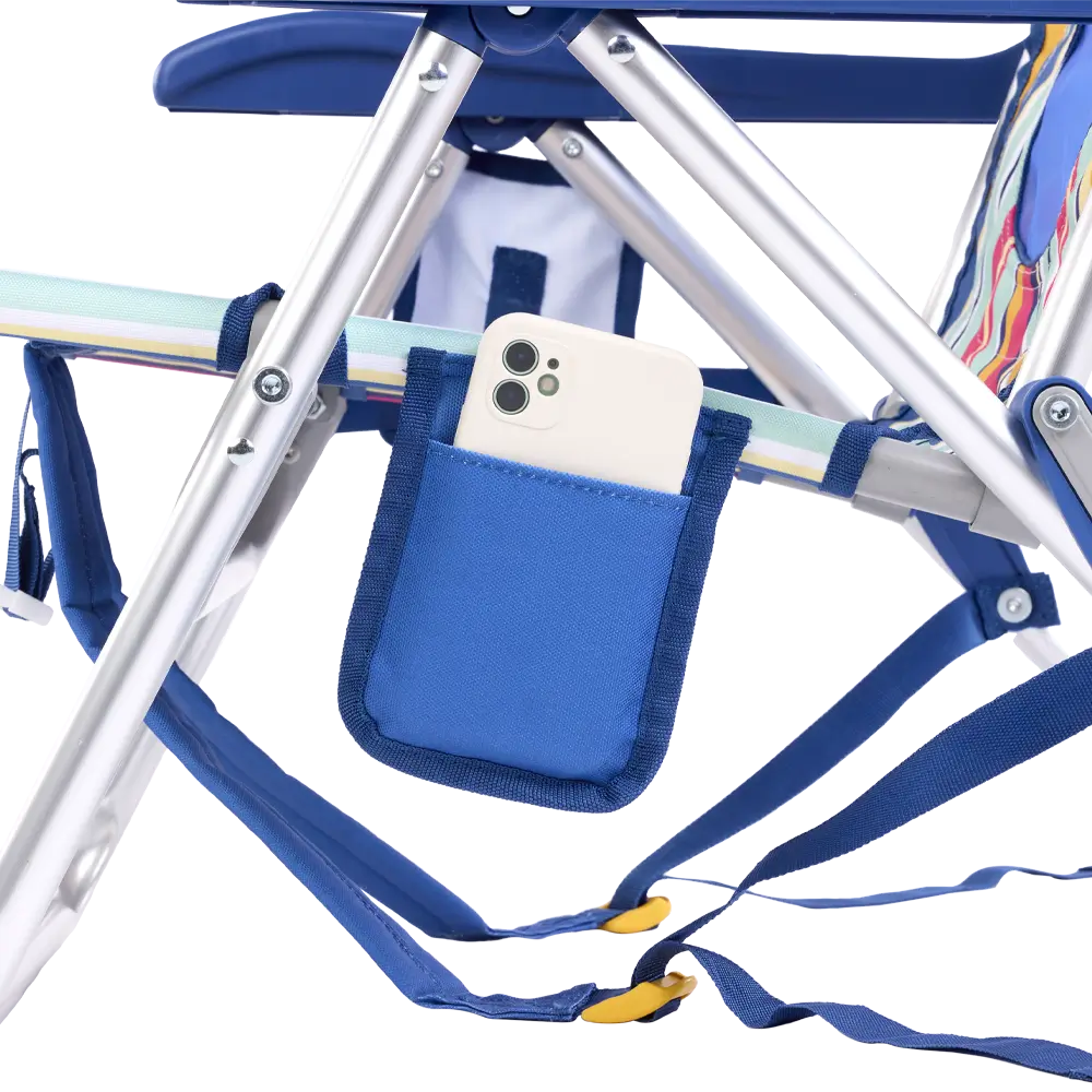 Low-Profile Backpack Beach Chair - Choice 709 - Low-Profile Reclining Beach Chair with Backpack Straps Detail