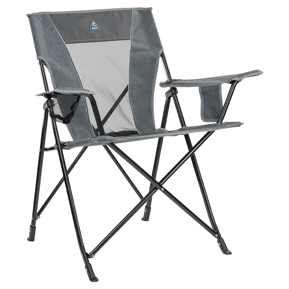 Telescoping Frame Comfort Quad Chair - Choice 989 - Ultra-Lightweight Telescoping PackSeat Travel Stool - Heathered Pewter