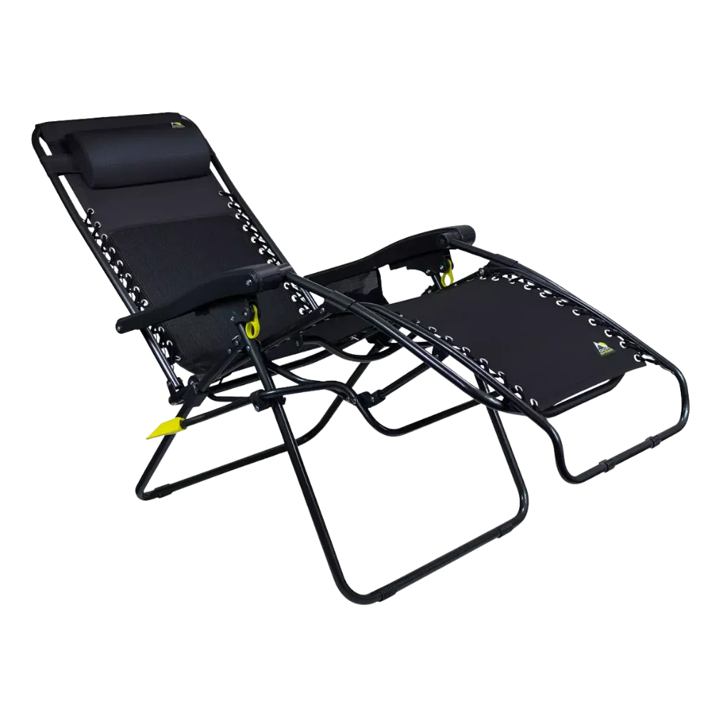 Rust-Resistant Aluminum Freeform Zero Gravity Lounger Bundle - Choice 507 - Portable Heavy-Duty Low Boy Chair for Ocean Side Detail