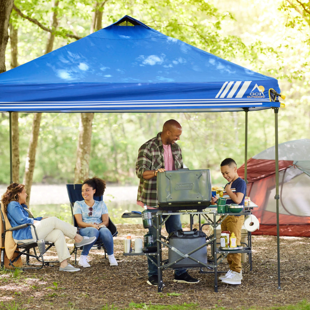 Heavy-Duty Camp Slim-Fold Cook Station - Choice 575 - Heavy-Duty Stainless Steel Camp Cooking Gear Detail