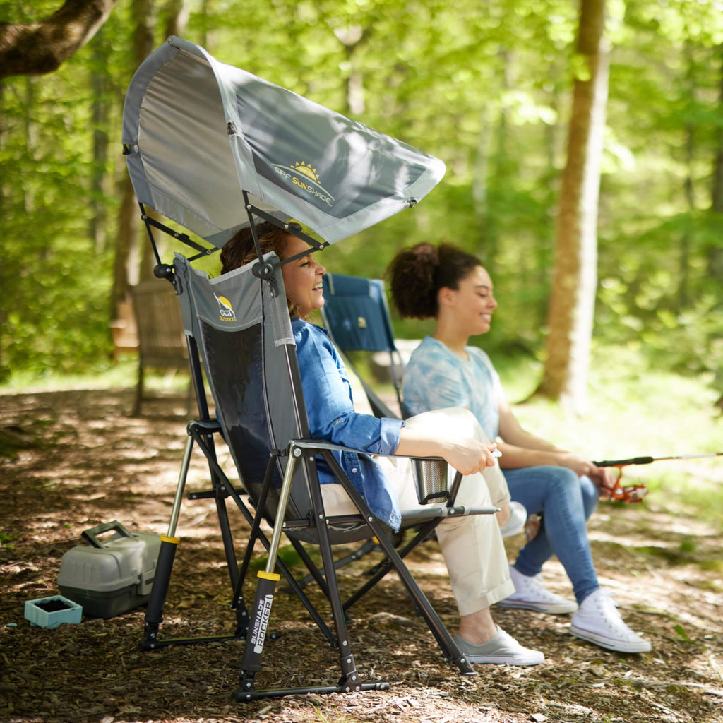 Smooth Motion SunShade Rocker - Choice 550 - Freestyle Rocker Portable Outdoor Folding Chair Detail