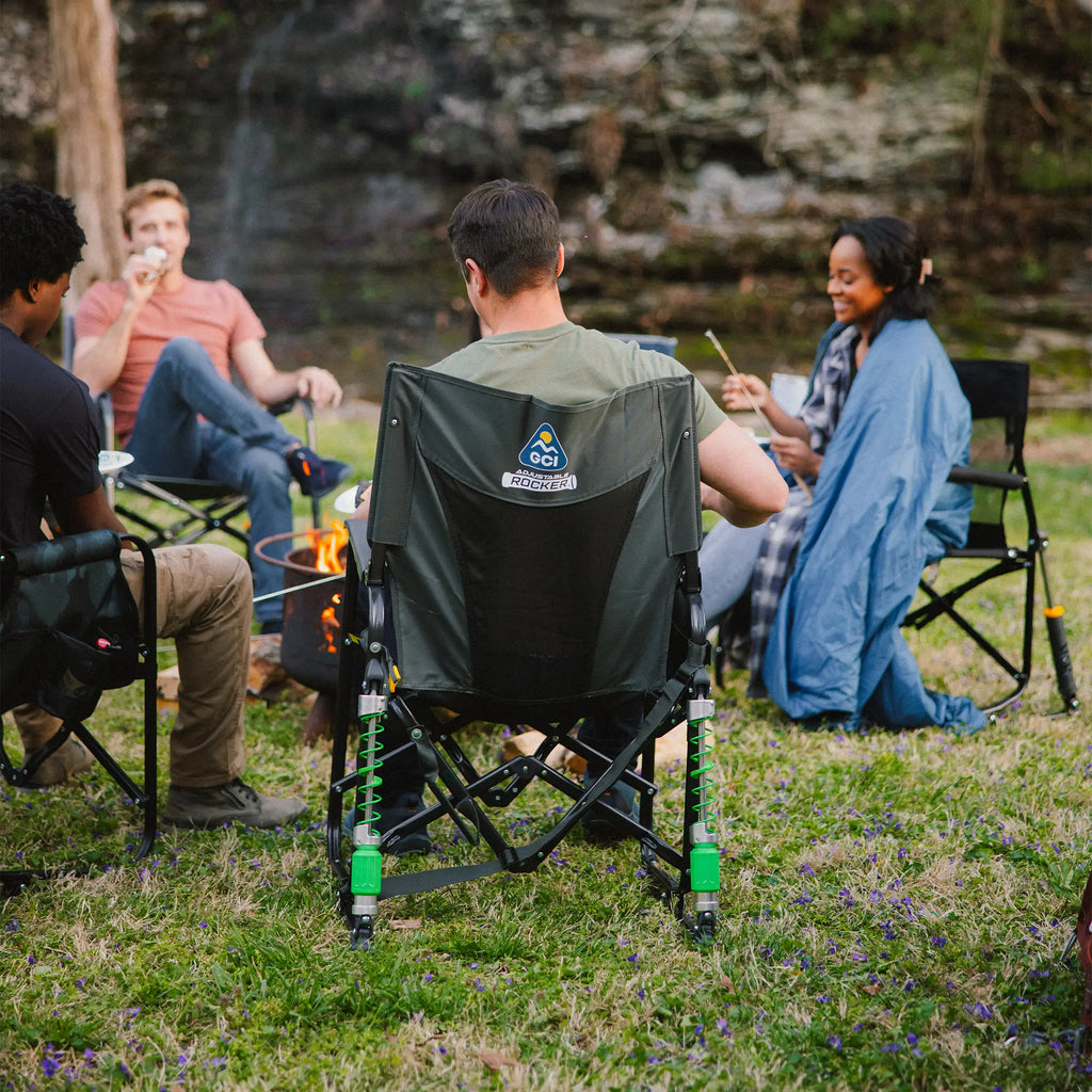 Luxury Camp Adjustable Rocker - Choice 573 - Patented Spring-Action Rocking Chair for Camping Detail