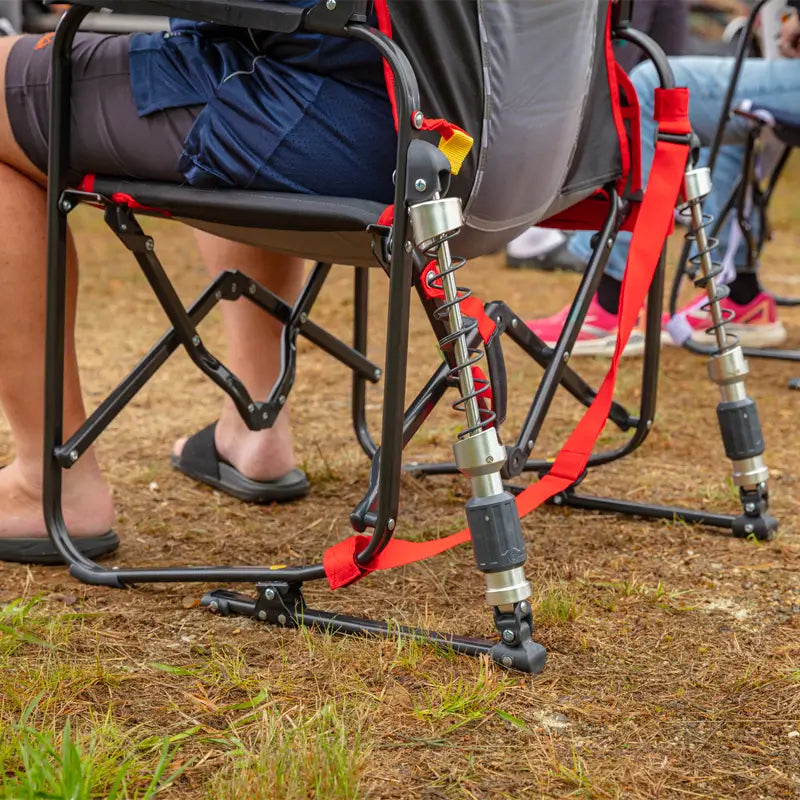 Luxury Camp Adjustable Rocker - Choice 573 - Patented Spring-Action Rocking Chair for Camping Detail