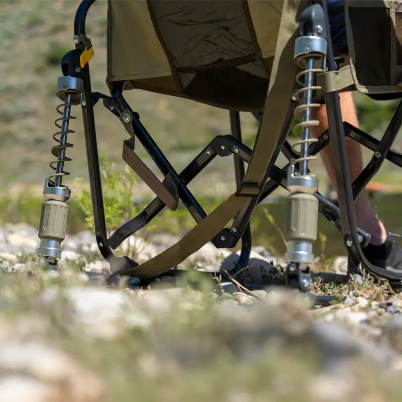 Luxury Camp Adjustable Rocker - Choice 573 - Patented Spring-Action Rocking Chair for Camping Detail