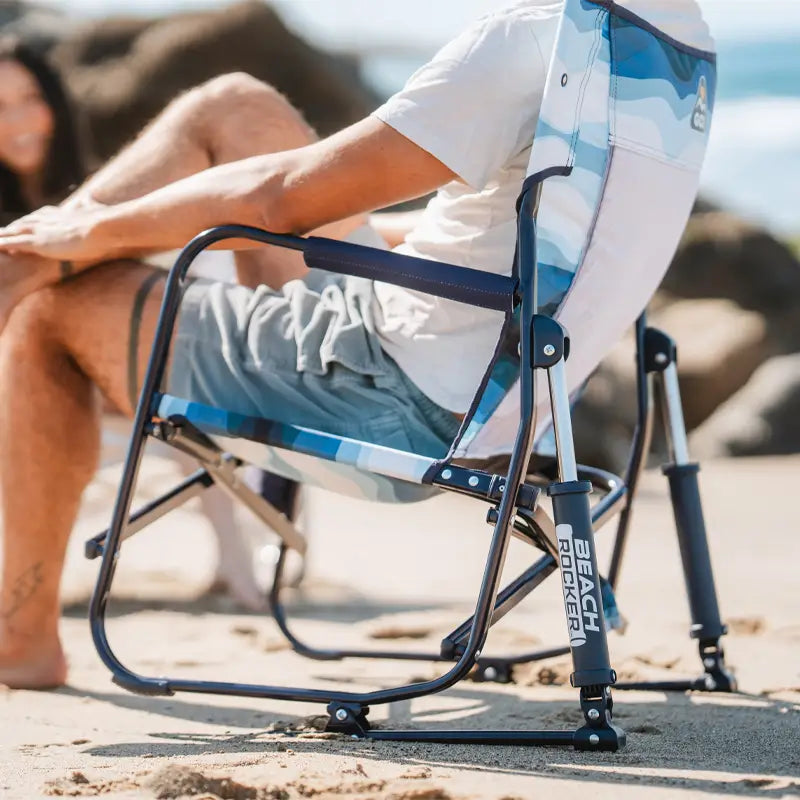 Premium All-Weather Beach Rocker - Choice 712 - Heavy-Duty Kickback Rocker with Beverage Holder Detail