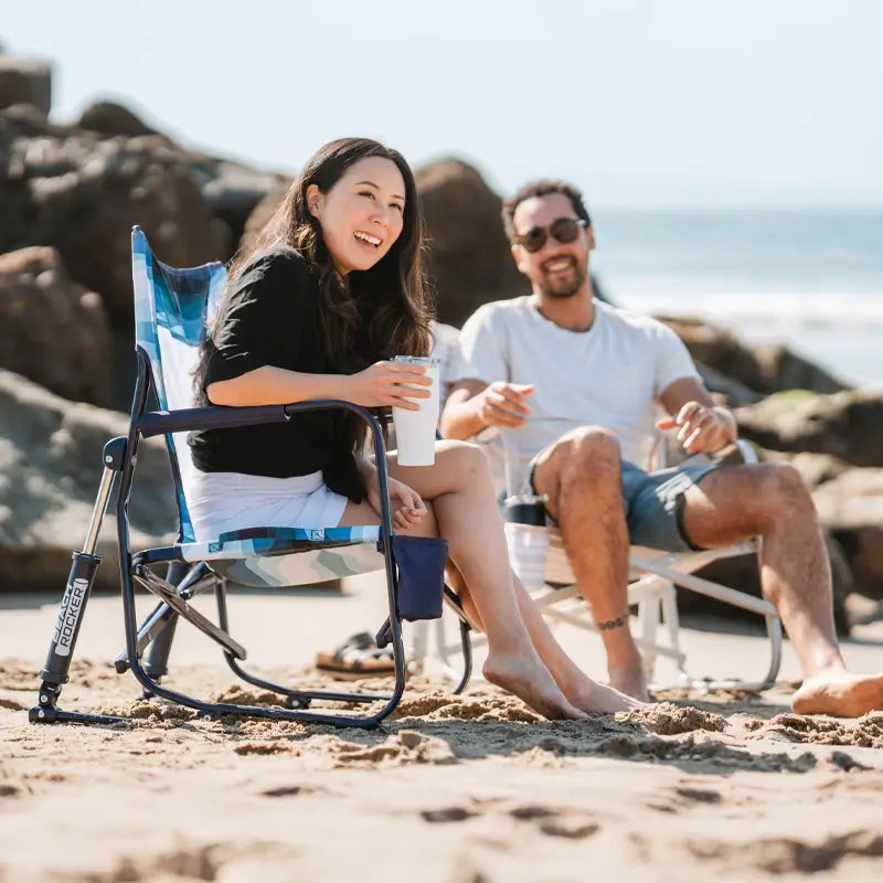 Premium All-Weather Beach Rocker - Choice 712 - Heavy-Duty Kickback Rocker with Beverage Holder Detail