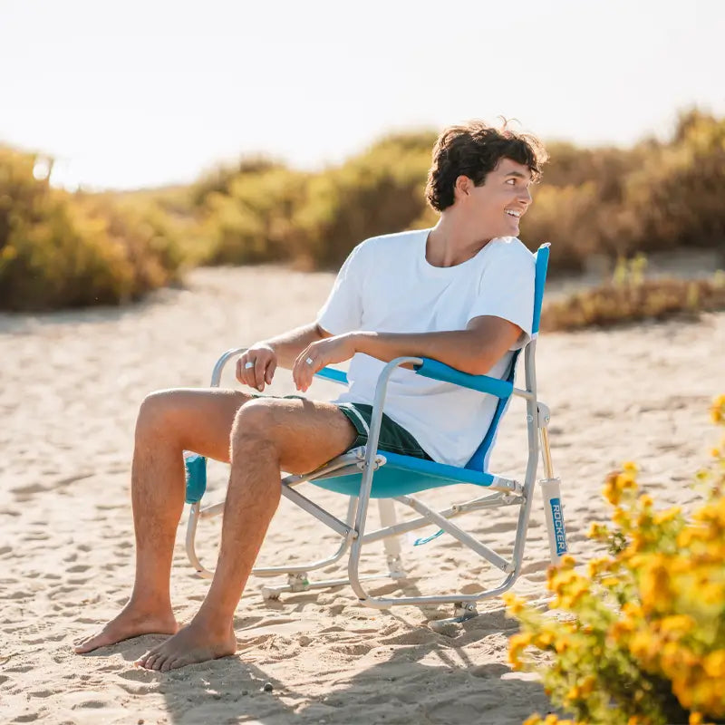 Premium All-Weather Beach Rocker - Choice 712 - Heavy-Duty Kickback Rocker with Beverage Holder Detail