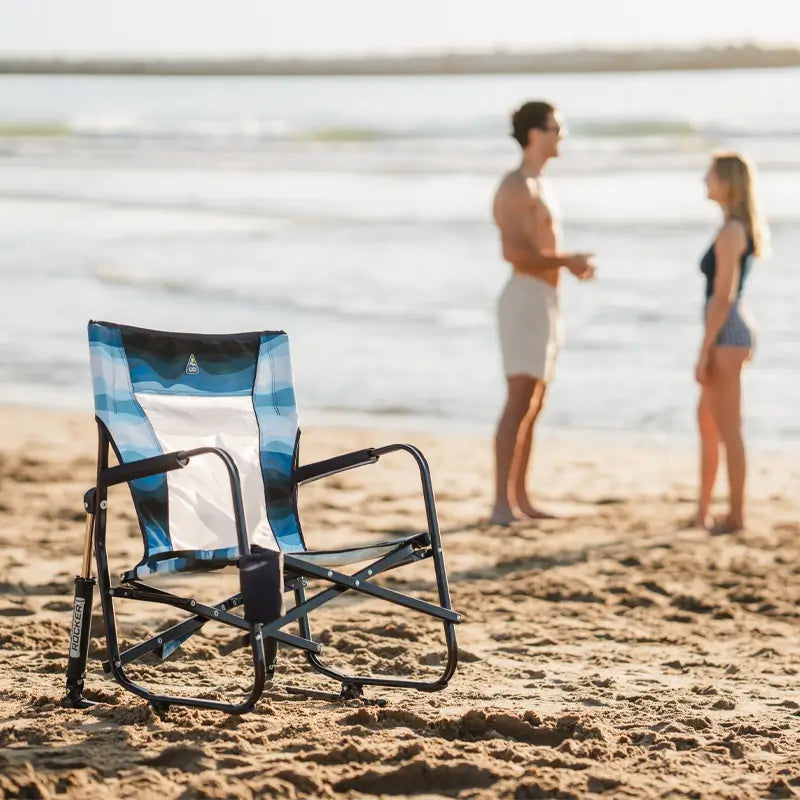 Premium All-Weather Beach Rocker - Choice 712 - Heavy-Duty Kickback Rocker with Beverage Holder Detail