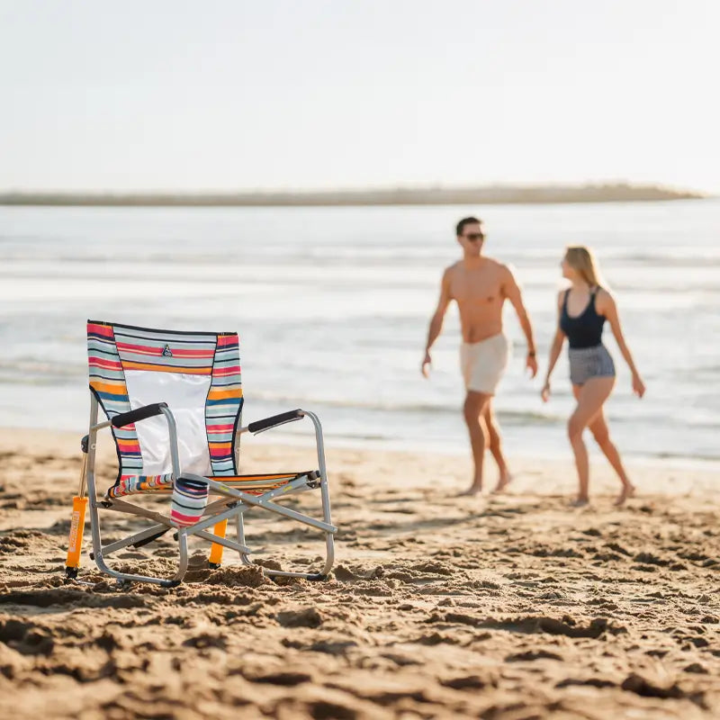 Premium All-Weather Beach Rocker - Choice 712 - Heavy-Duty Kickback Rocker with Beverage Holder Detail
