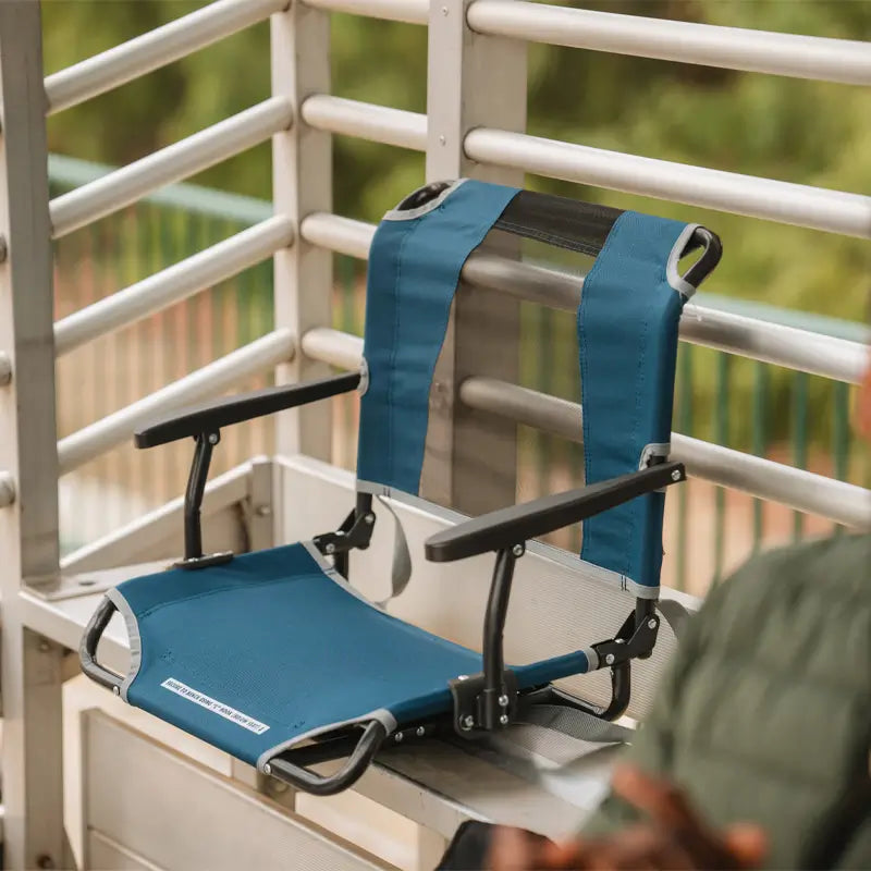 Ultra-Lightweight Big Comfort Stadium Chair with Armrests - Choice 465 - Bleacher-Friendly Stadium Chair with Back Support Detail