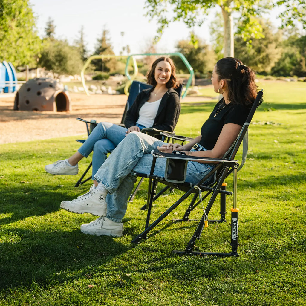 Smooth Motion Comfort Pro Rocker - Choice 375 - Freestyle Rocker Portable Outdoor Folding Chair Detail