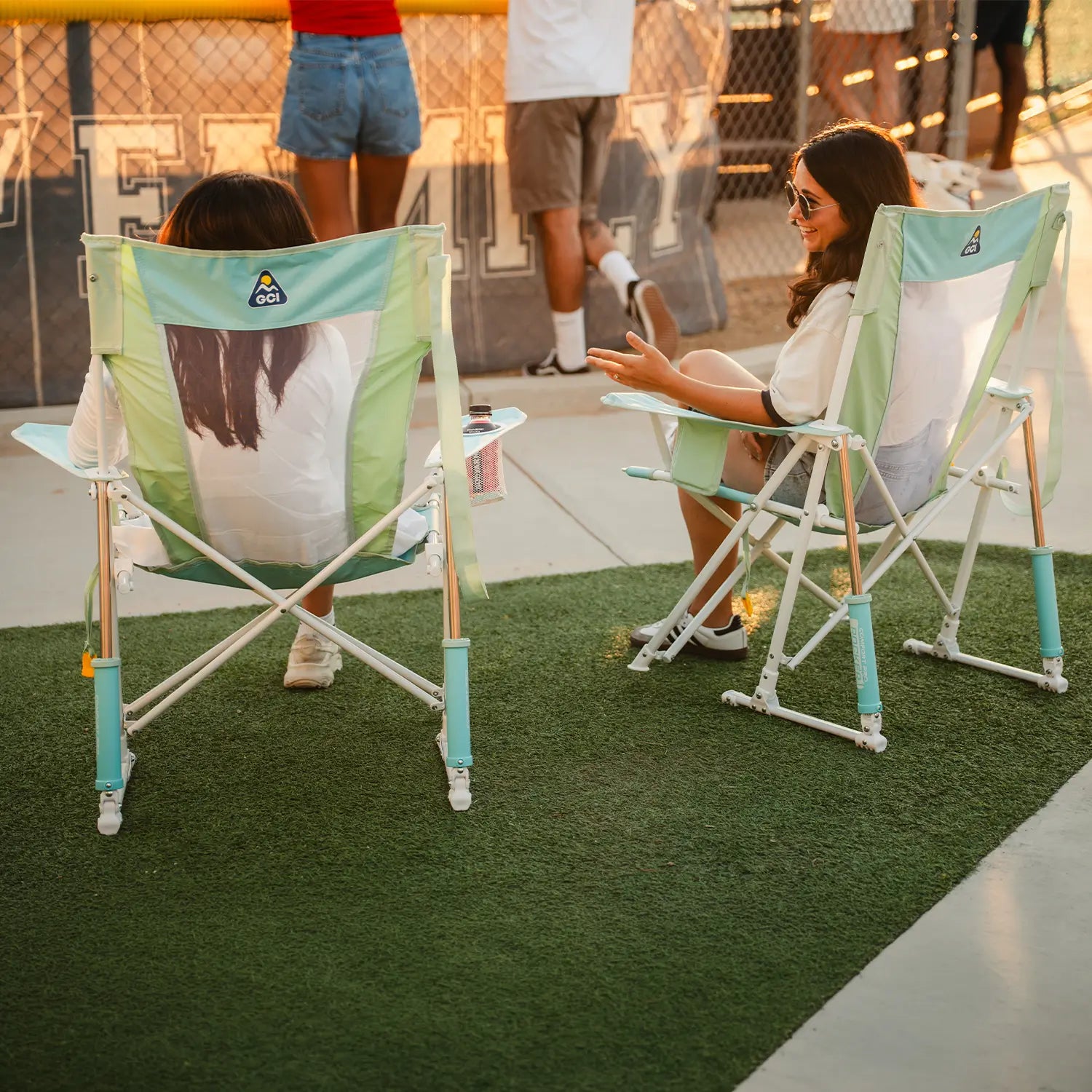 Smooth Motion Comfort Pro Rocker - Choice 375 - Freestyle Rocker Portable Outdoor Folding Chair Detail