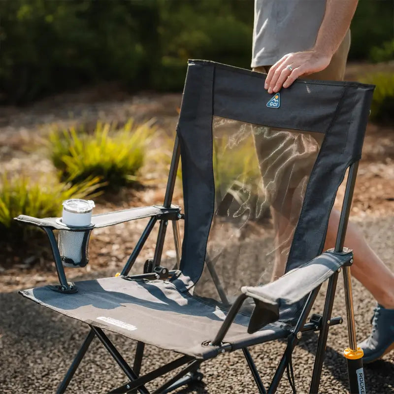 Luxury Camp Comfort Pro Rocker XL - Choice 107 - RoadTrip Rocker Smooth Motion Camp Chair Detail
