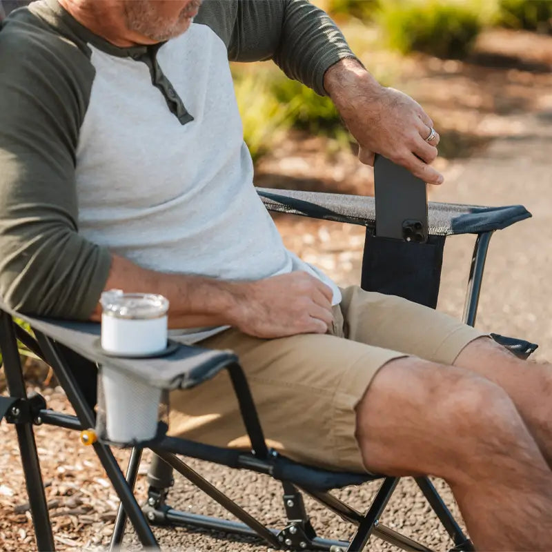 Luxury Camp Comfort Pro Rocker XL - Choice 107 - RoadTrip Rocker Smooth Motion Camp Chair Detail