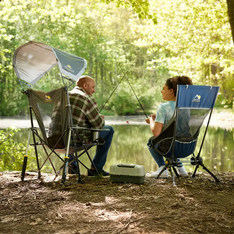 Premium All-Weather ComPack Rocker - Choice 980 - Patented Spring-Action Rocking Chair for Camping Detail