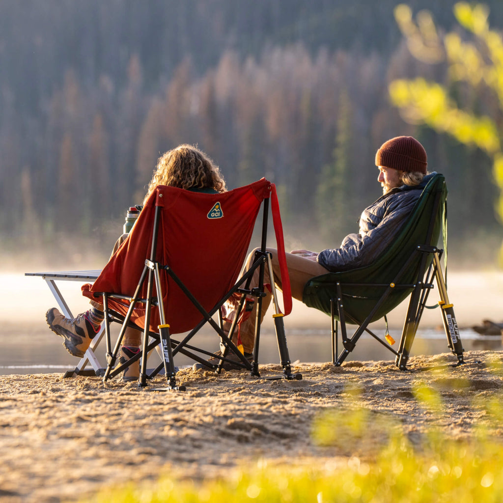 Luxury Camp Puff Rocker - Choice 731 - Patented Spring-Action Rocking Chair for Camping Detail