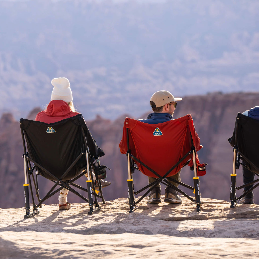 Luxury Camp Puff Rocker - Choice 731 - Patented Spring-Action Rocking Chair for Camping Detail