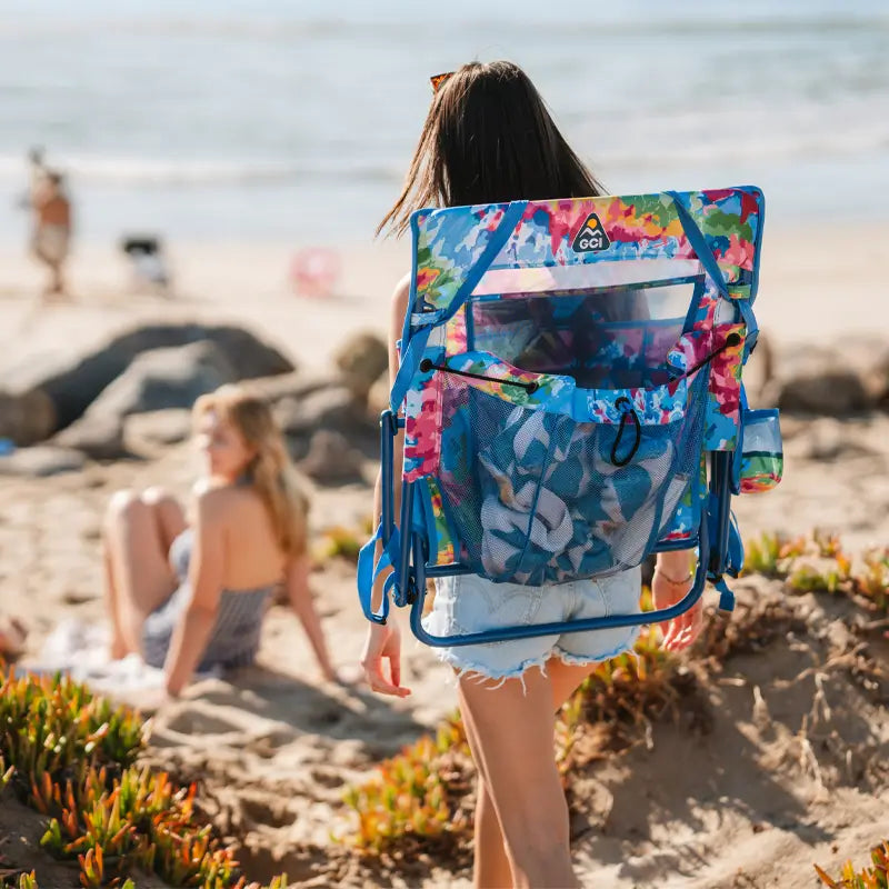 Sand-Friendly Everywhere Chair 2 - Choice 656 - Low-Profile Reclining Beach Chair with Backpack Straps Detail