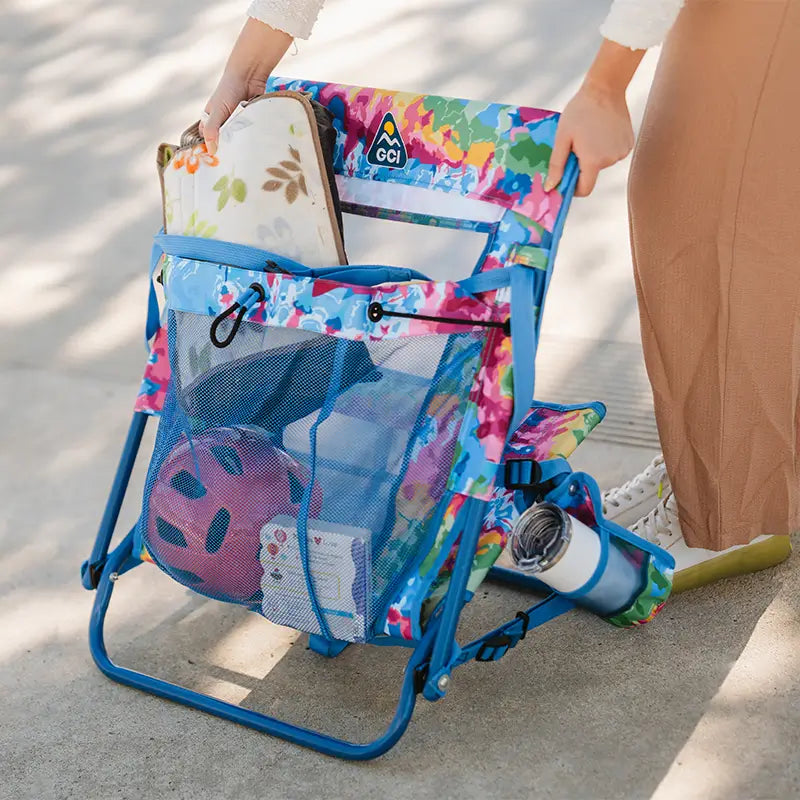 Sand-Friendly Everywhere Chair 2 - Choice 656 - Low-Profile Reclining Beach Chair with Backpack Straps Detail