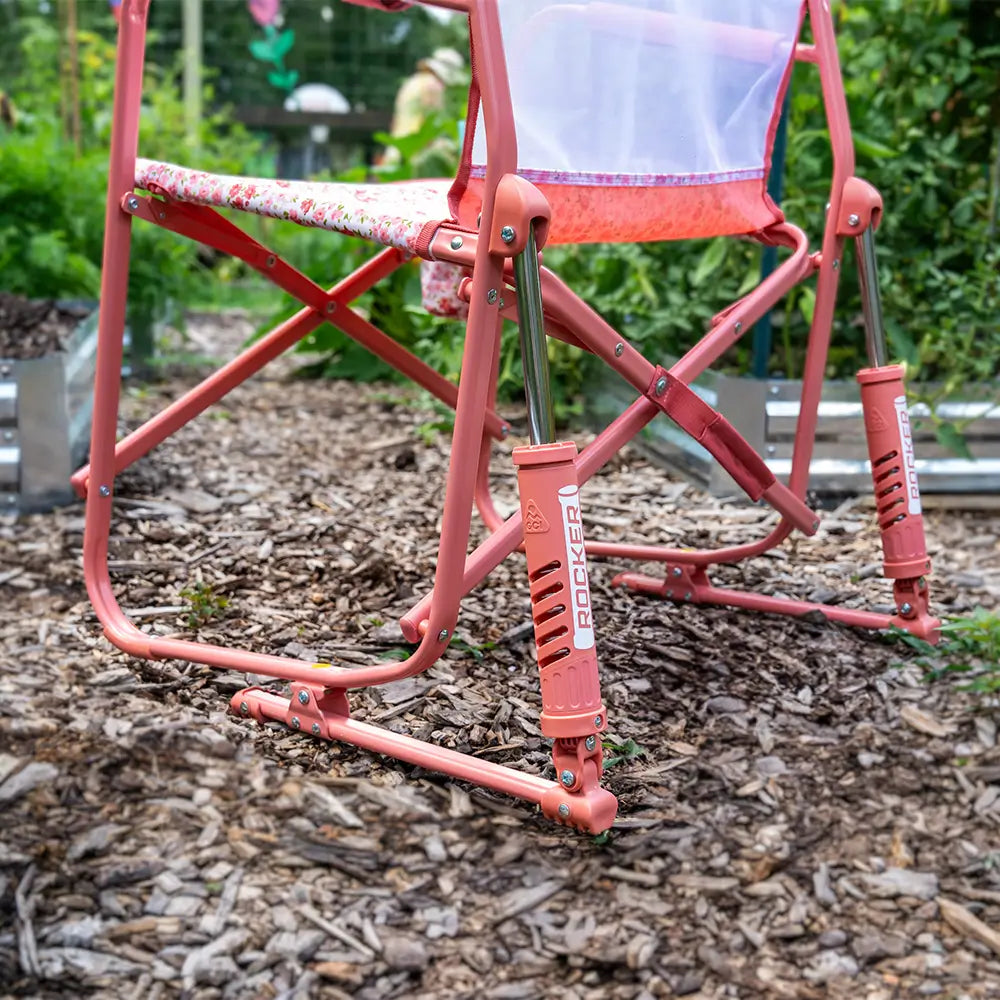 Patented Spring-Action Freestyle Rocker Elite - Choice 460 - Heavy-Duty Kickback Rocker with Beverage Holder Detail