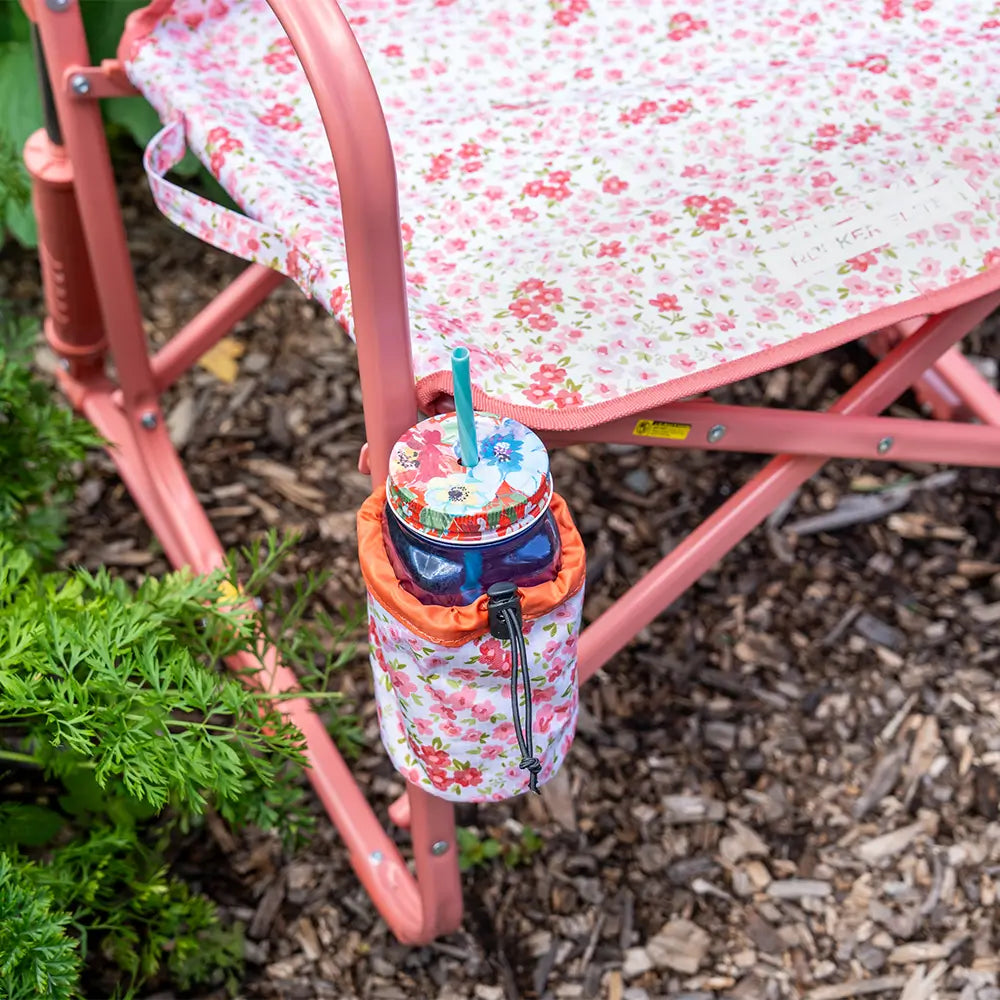 Patented Spring-Action Freestyle Rocker Elite - Choice 460 - Heavy-Duty Kickback Rocker with Beverage Holder Detail