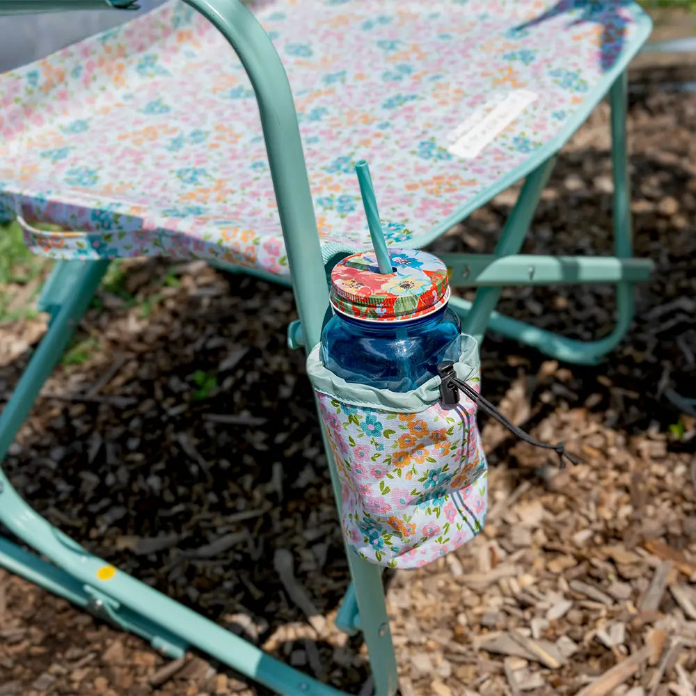 Patented Spring-Action Freestyle Rocker Elite - Choice 460 - Heavy-Duty Kickback Rocker with Beverage Holder Detail