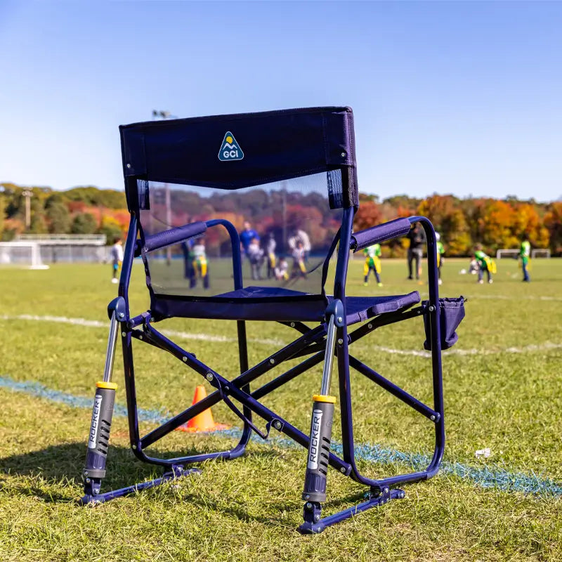 Patented Spring-Action Freestyle Rocker Elite - Choice 460 - Heavy-Duty Kickback Rocker with Beverage Holder Detail