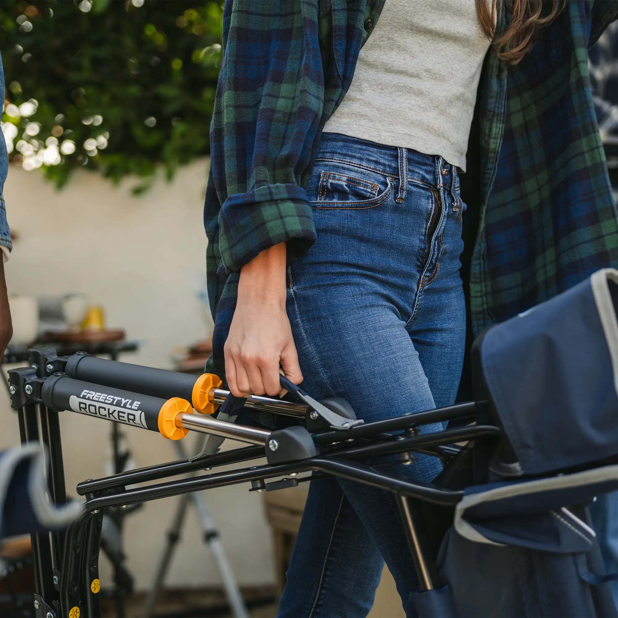 Heavy-Duty Freestyle Freestyle Rocker - Choice 711 - Heavy-Duty Kickback Rocker with Beverage Holder Detail